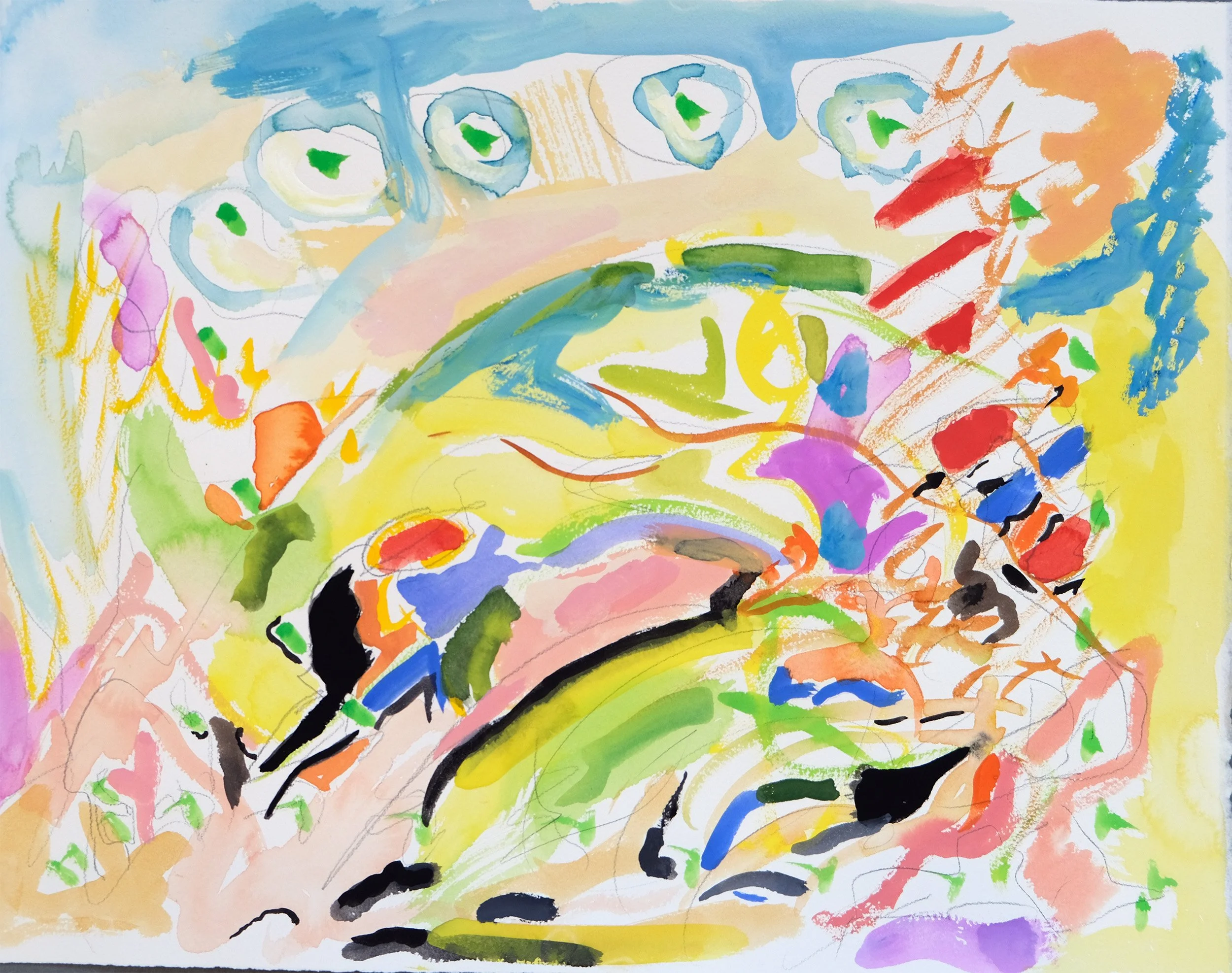 Untitled Gouache 13, 16" x 20", gouache on paper 2023