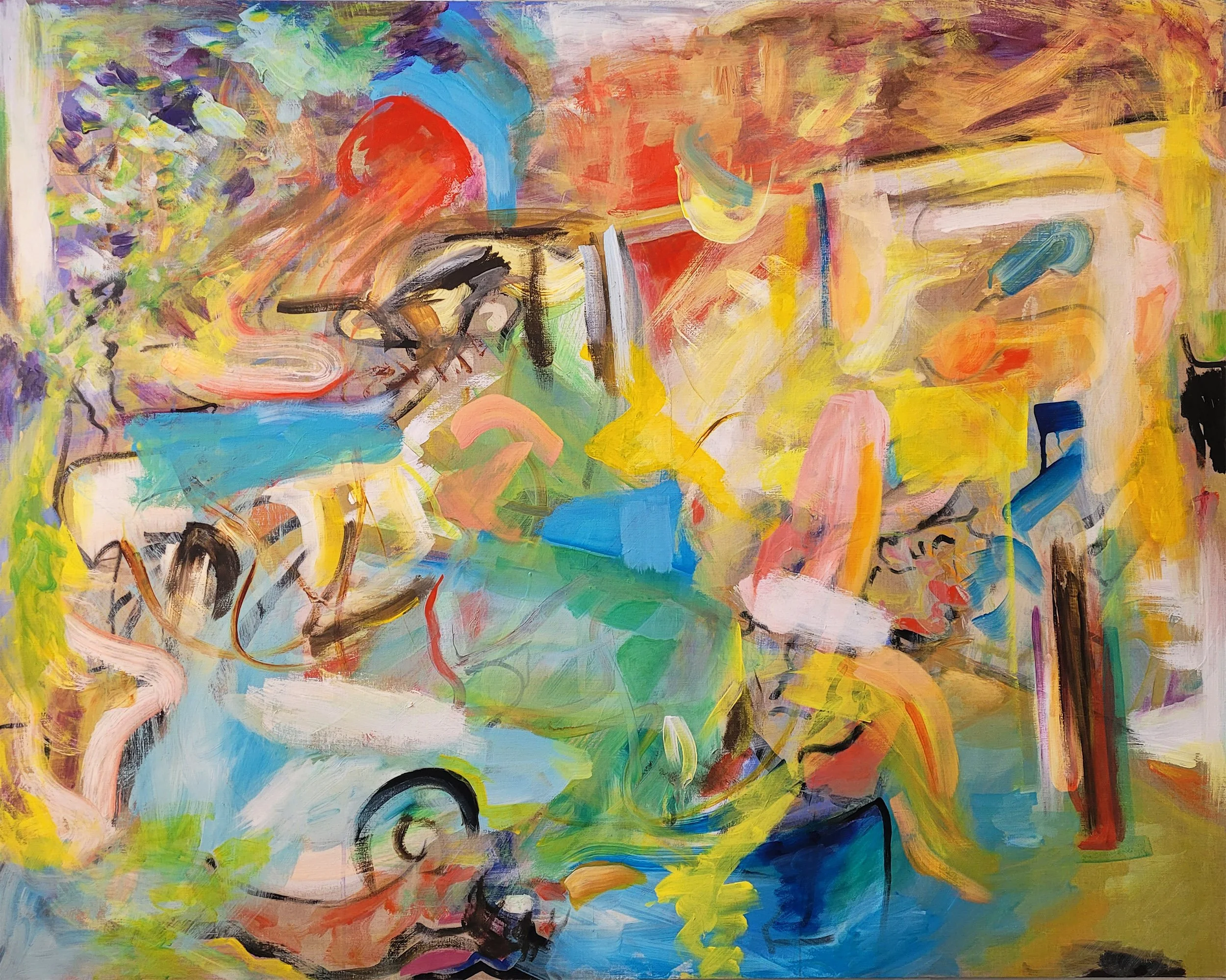 Provisional Habitat acrylic on linen 48" x 60" 2024