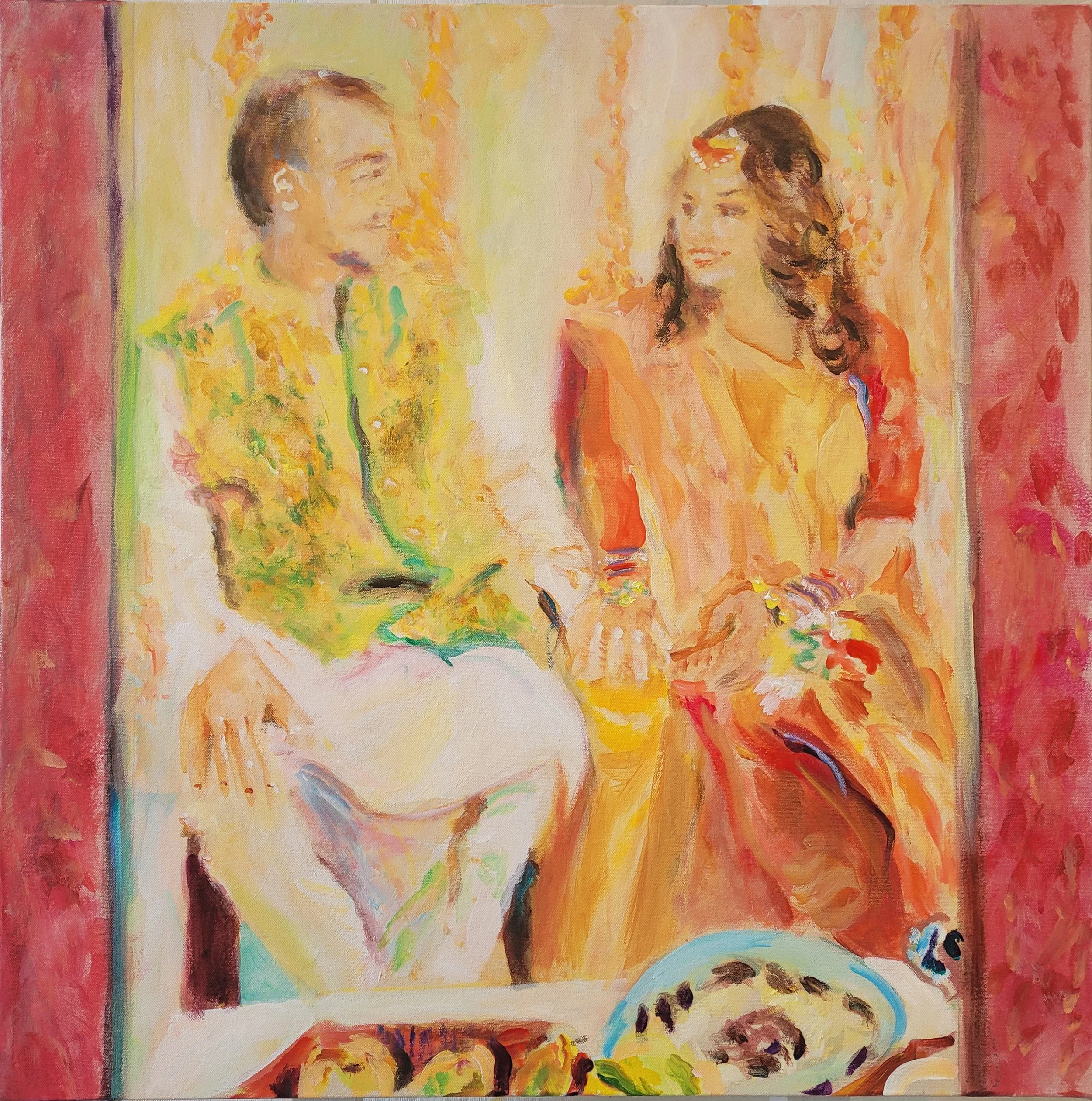 Wedding in Seychelles oil on canvas 24" x 24" 2024