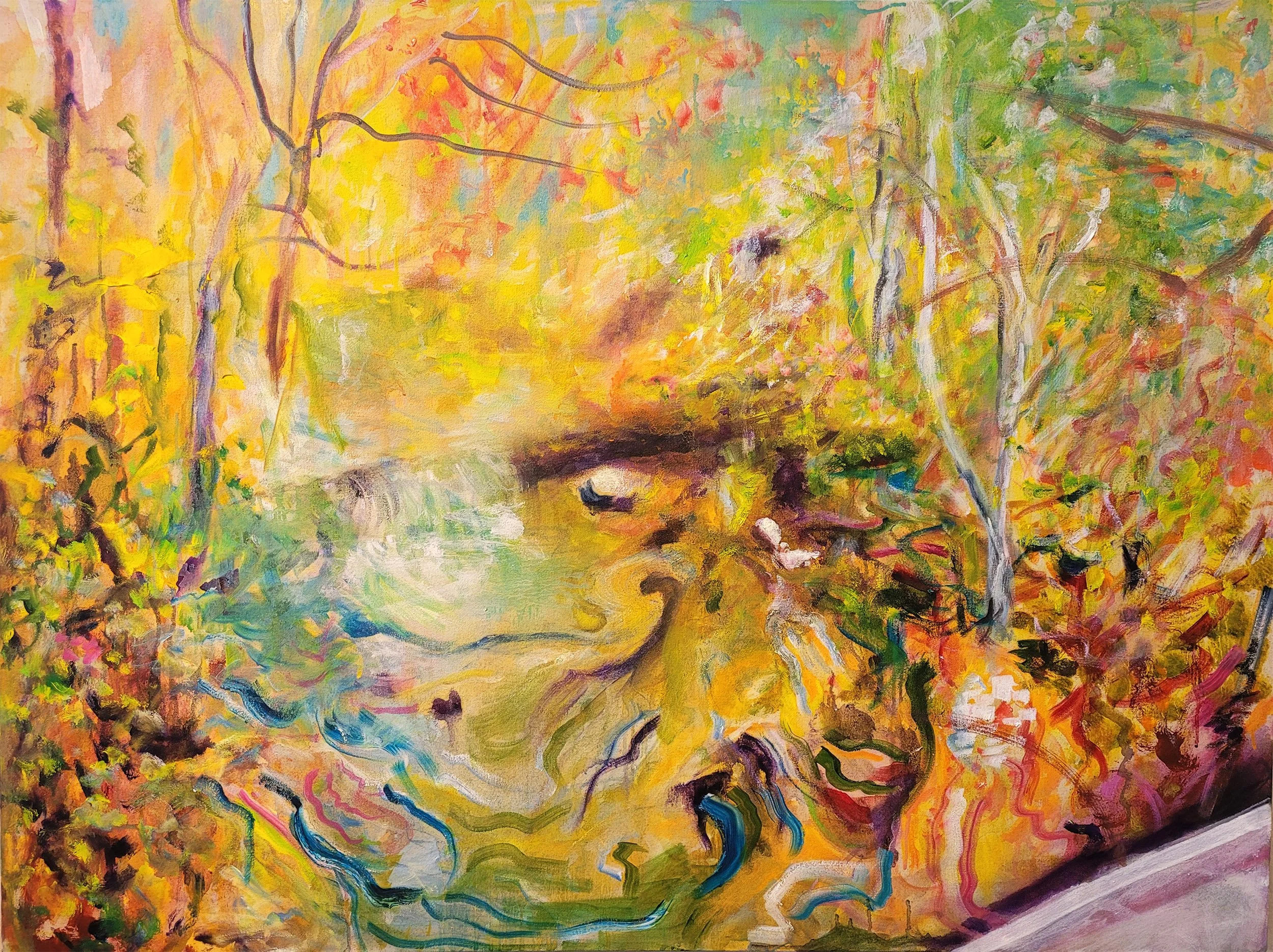 San Anselmo Creek I oil on canvas 30" x 36" 2025