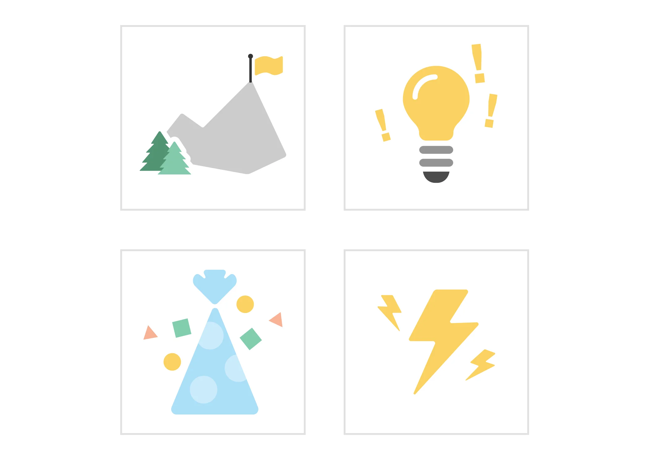 A set of icons used for internal emails.