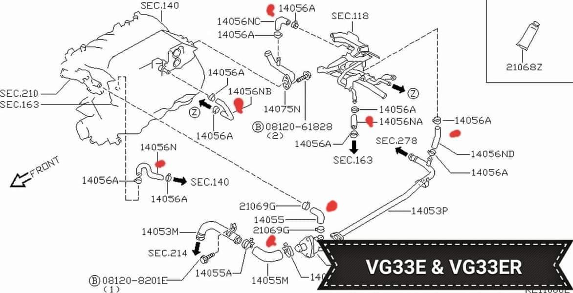 Silicone Coolant Hose Kit, 1st Gen Nissan Xterra & Frontier (VG33E & VG33ER 3.3L) — OffroadGorilla.com