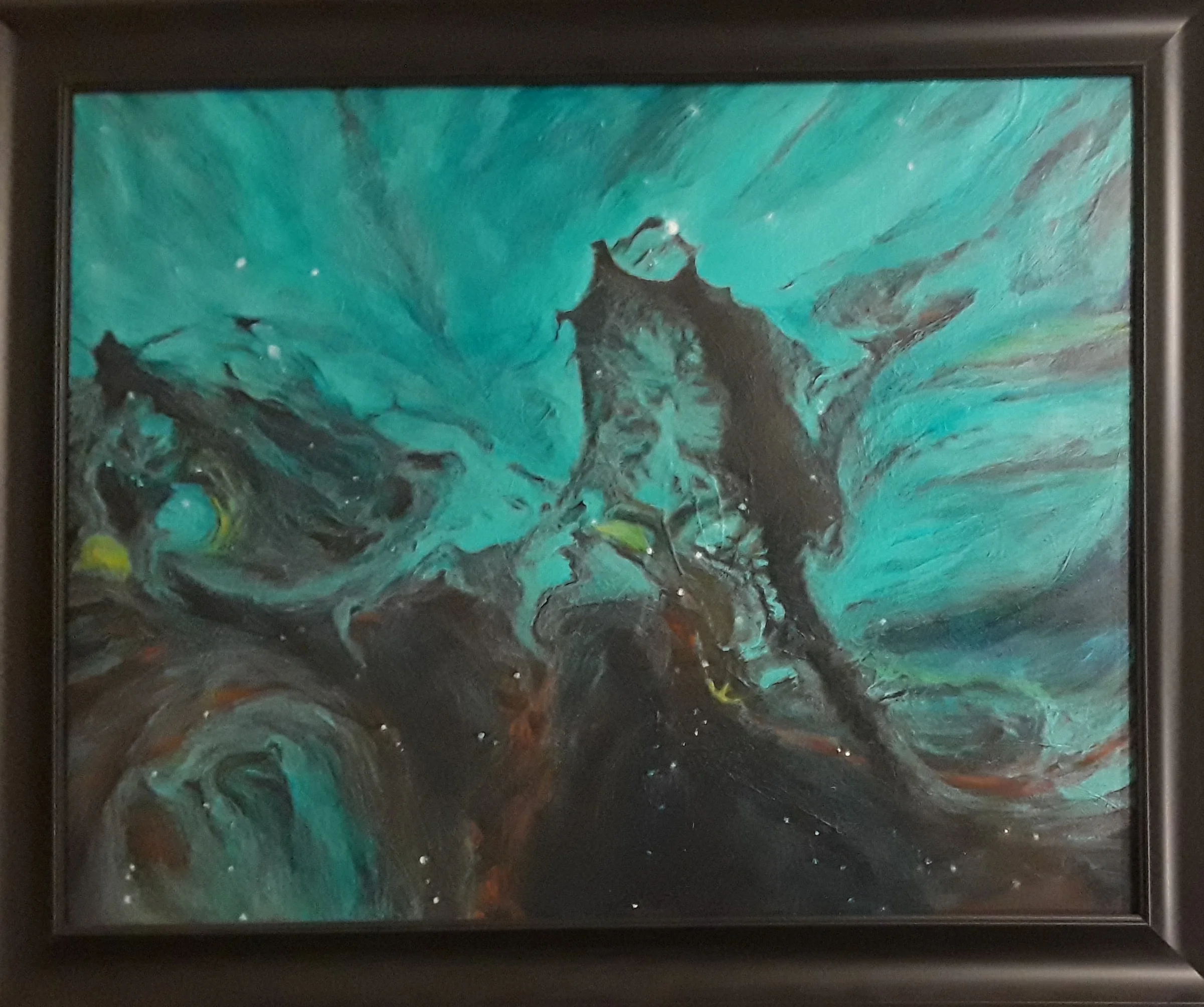 Hubble, framed