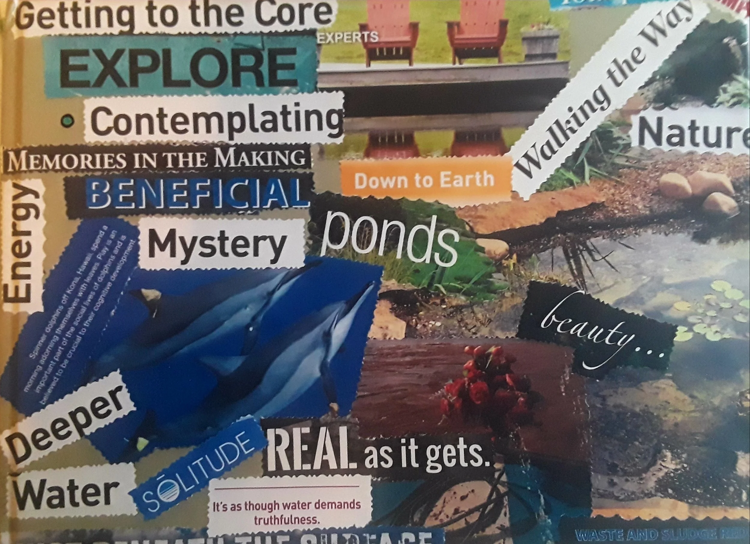 Book created by a collage participant after an 8-week collage class. Permission granted to reprint here.