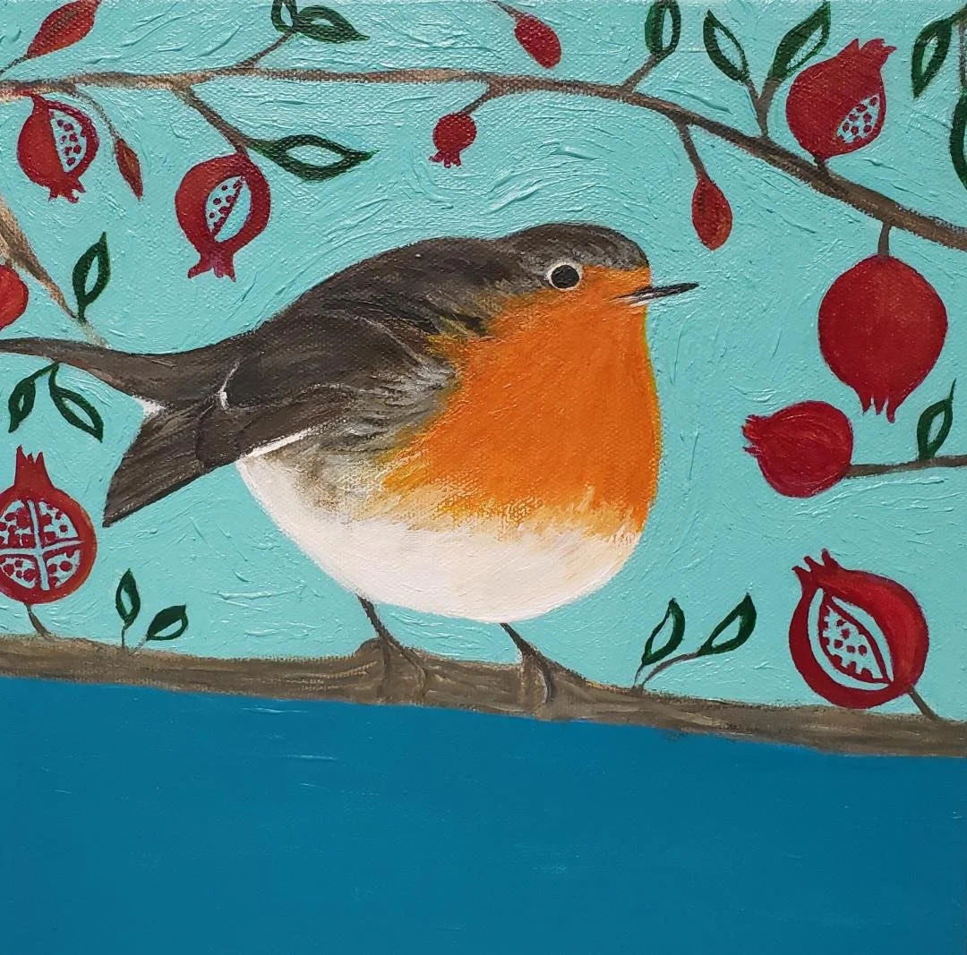 Resilience: Pomegranates and European Red Robin