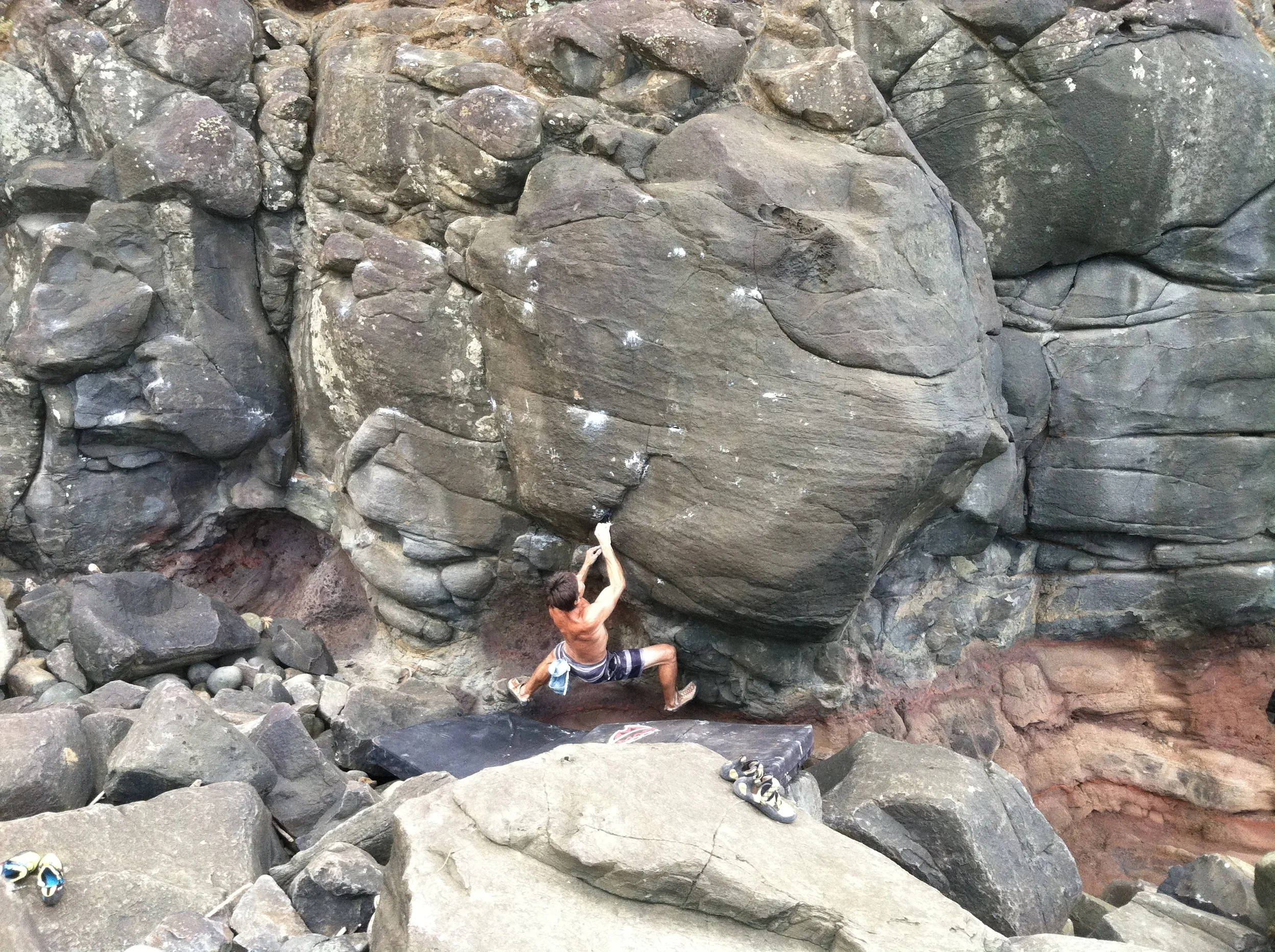 Jeff Jackson putting up lines in Peahi. It's inspiring to know (and call a friend) such a well rounded climber and motivated developer. PC: Jefe collection 