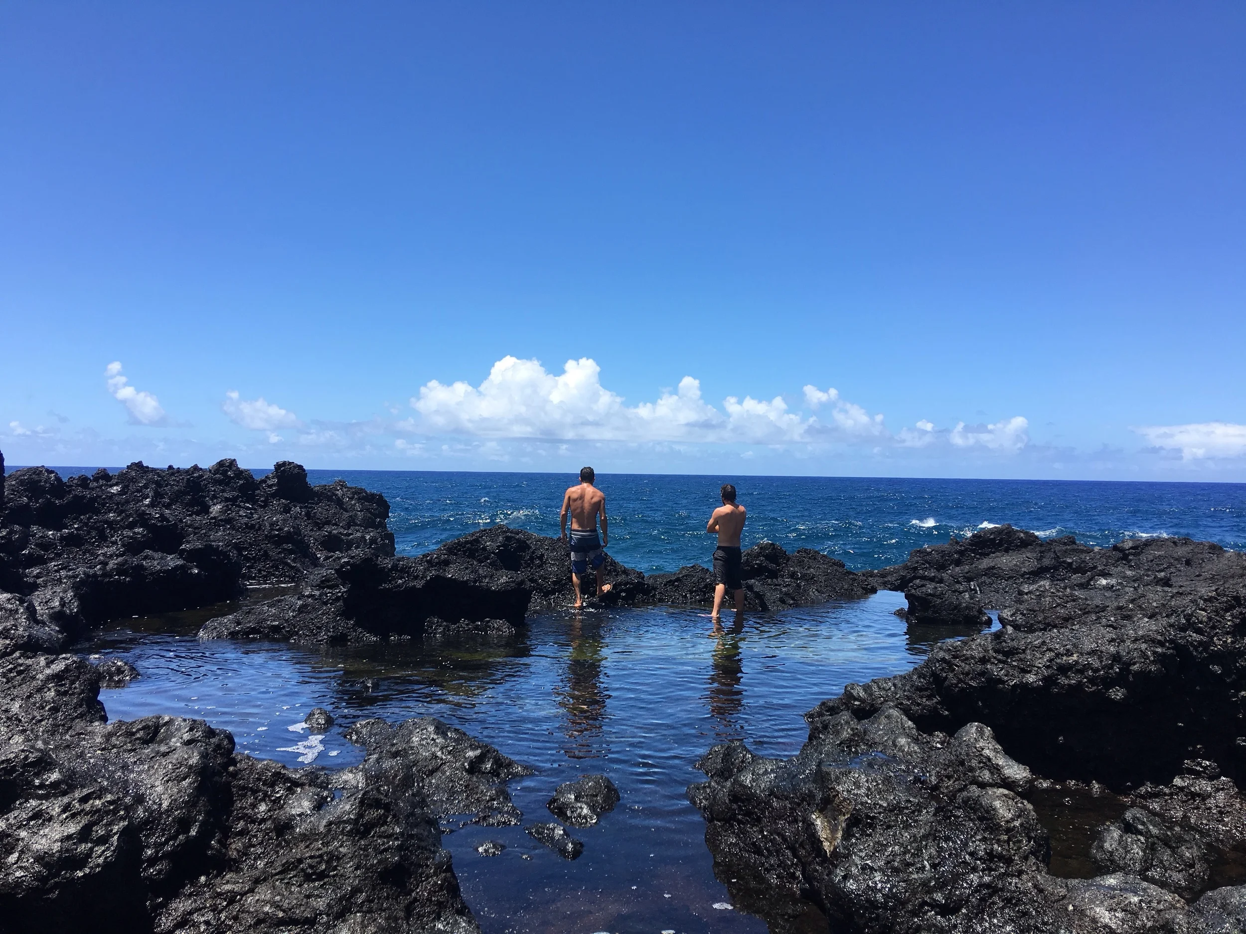 Jul 2016: Ryan and I loving life in Hana. PC: K 