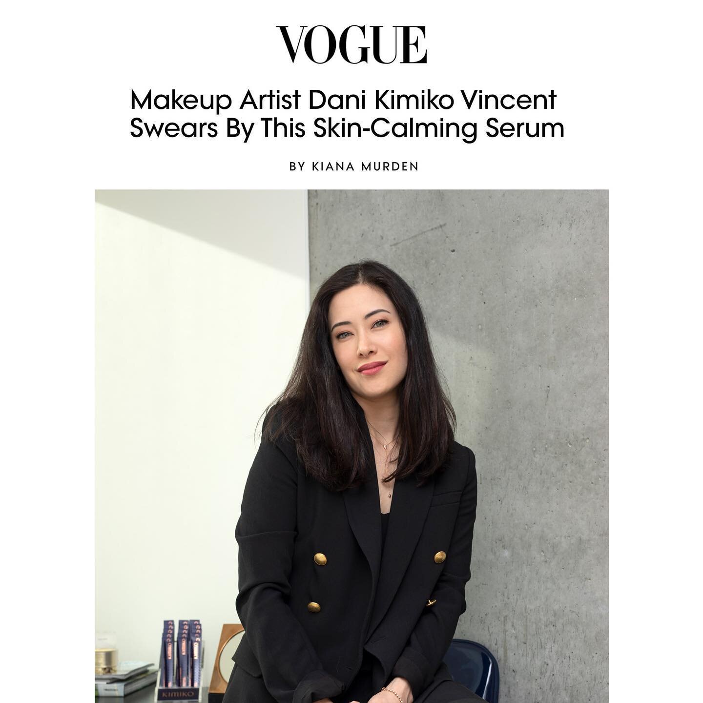 Such an honor to be featured in Vogue&rsquo;s The One, &ldquo;a space for minimalists to sound off on the single beauty product that&rsquo;s found a longtime spot in their carefully curated routines.&rdquo;
Written by @maashont ~ Thank you Kiana! 🤍
