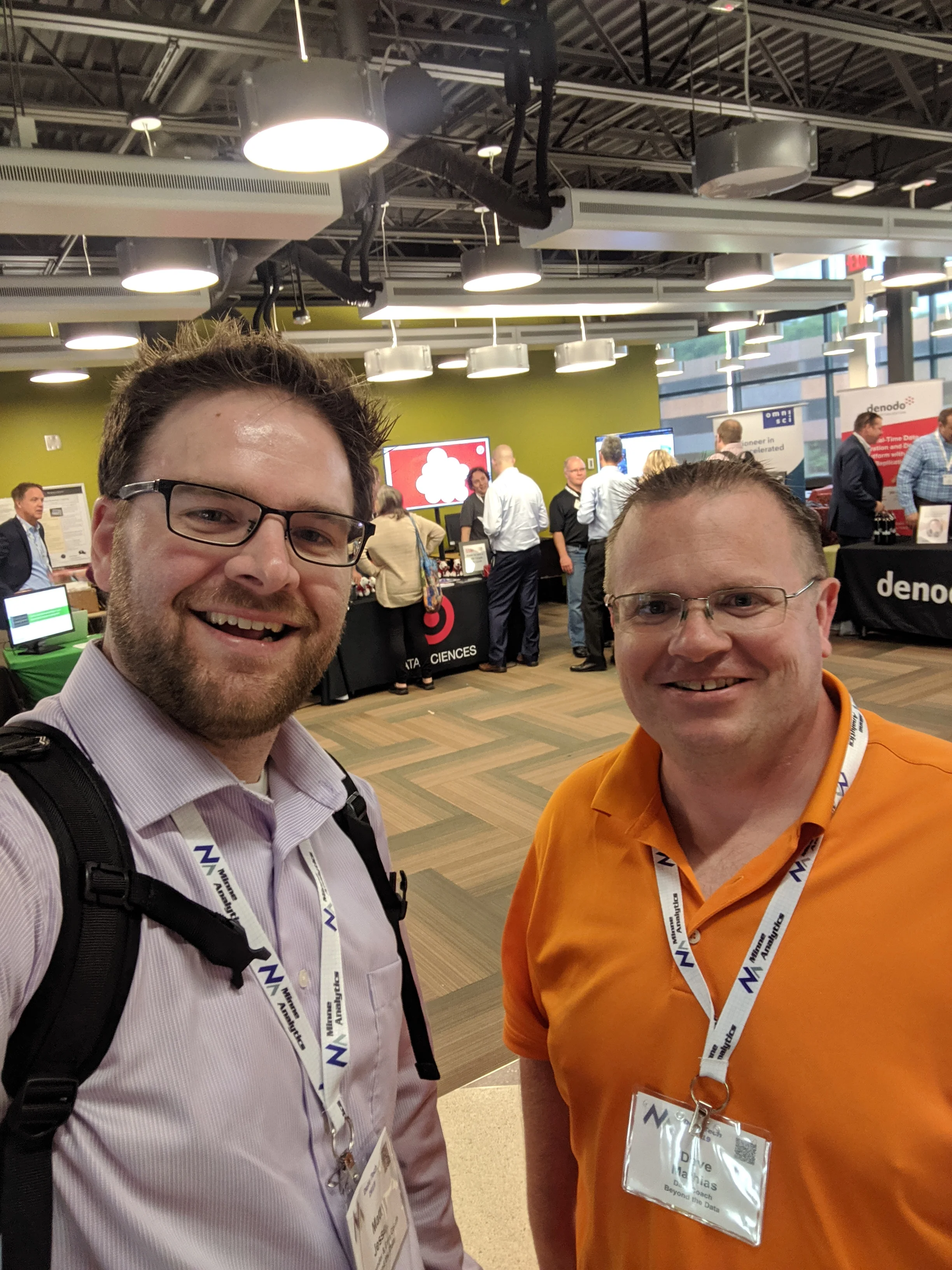 Matt and Dave checking out the vendor hall at Minneanalytics Data Tech 2019