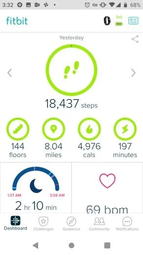Source: Fitbit app screenshot