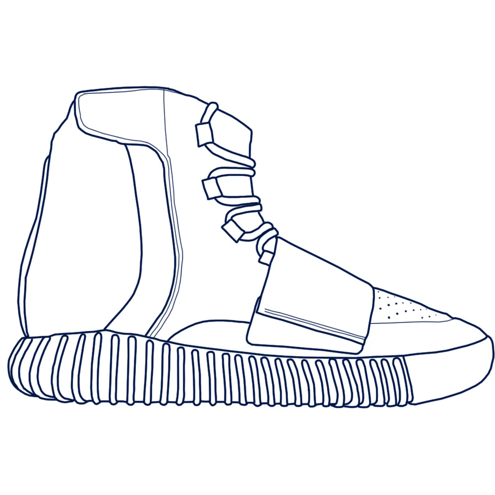 yeezy 750 drawing