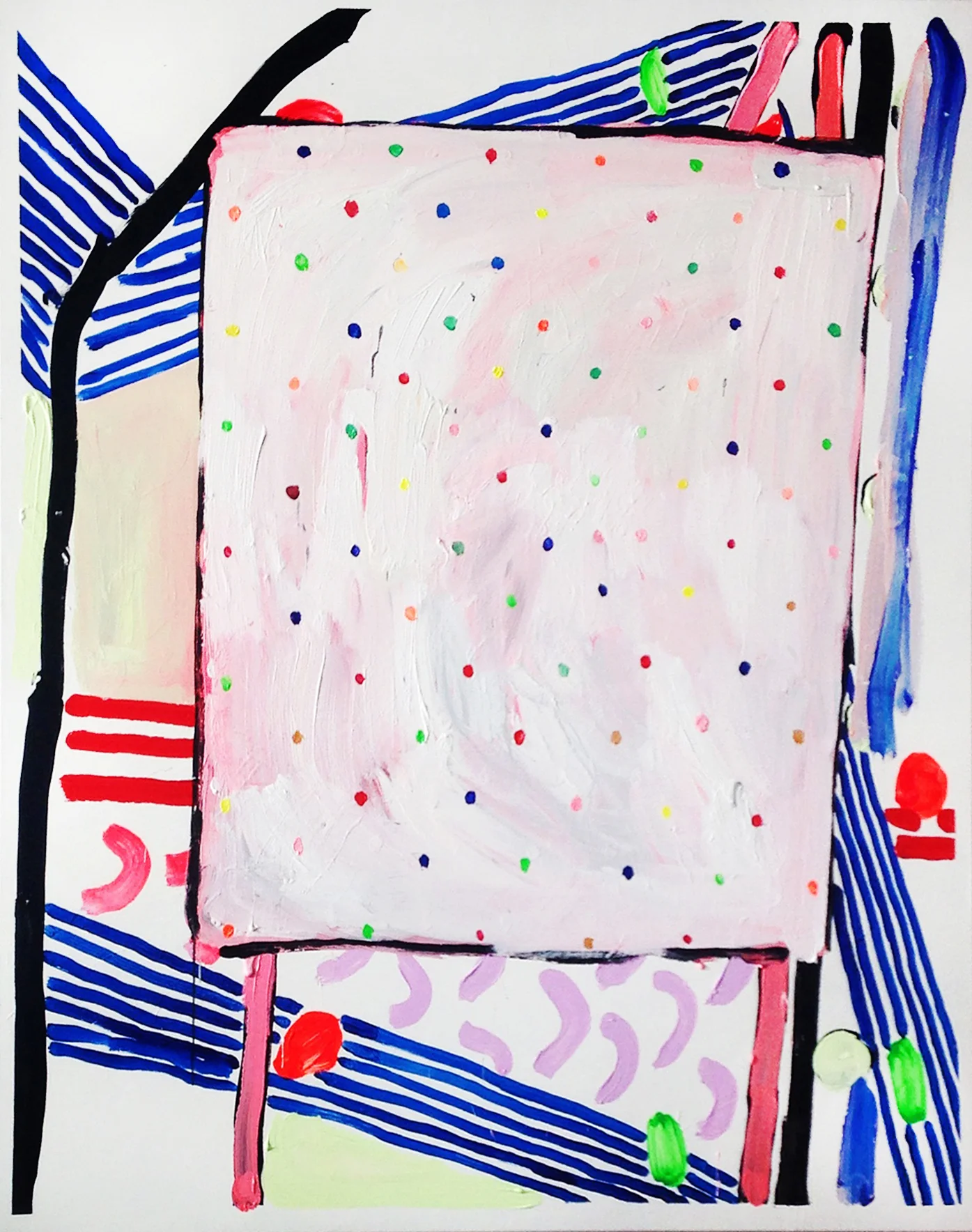 Abstract 1 (pink and dots)