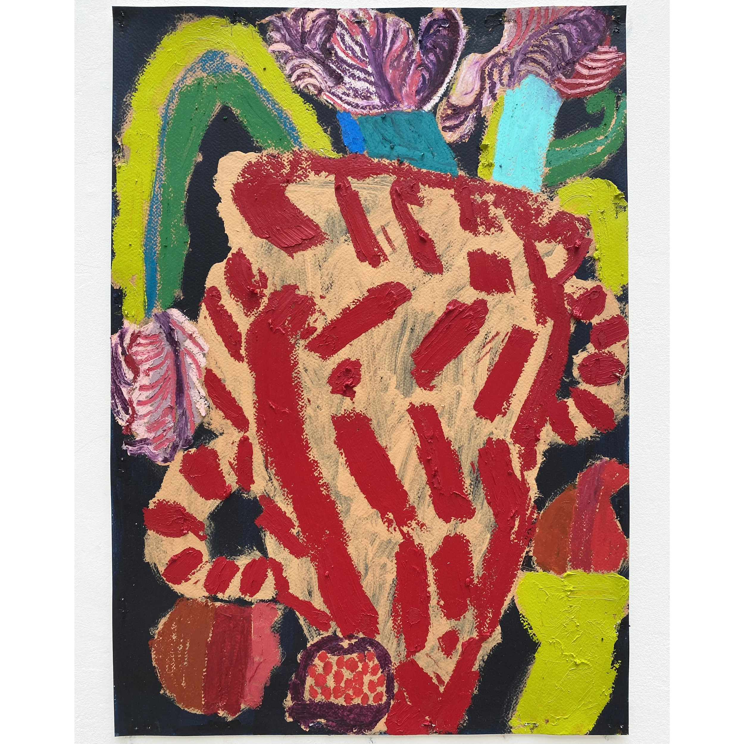 Parrot Tulips on Deep Blue 2 Sq.jpg