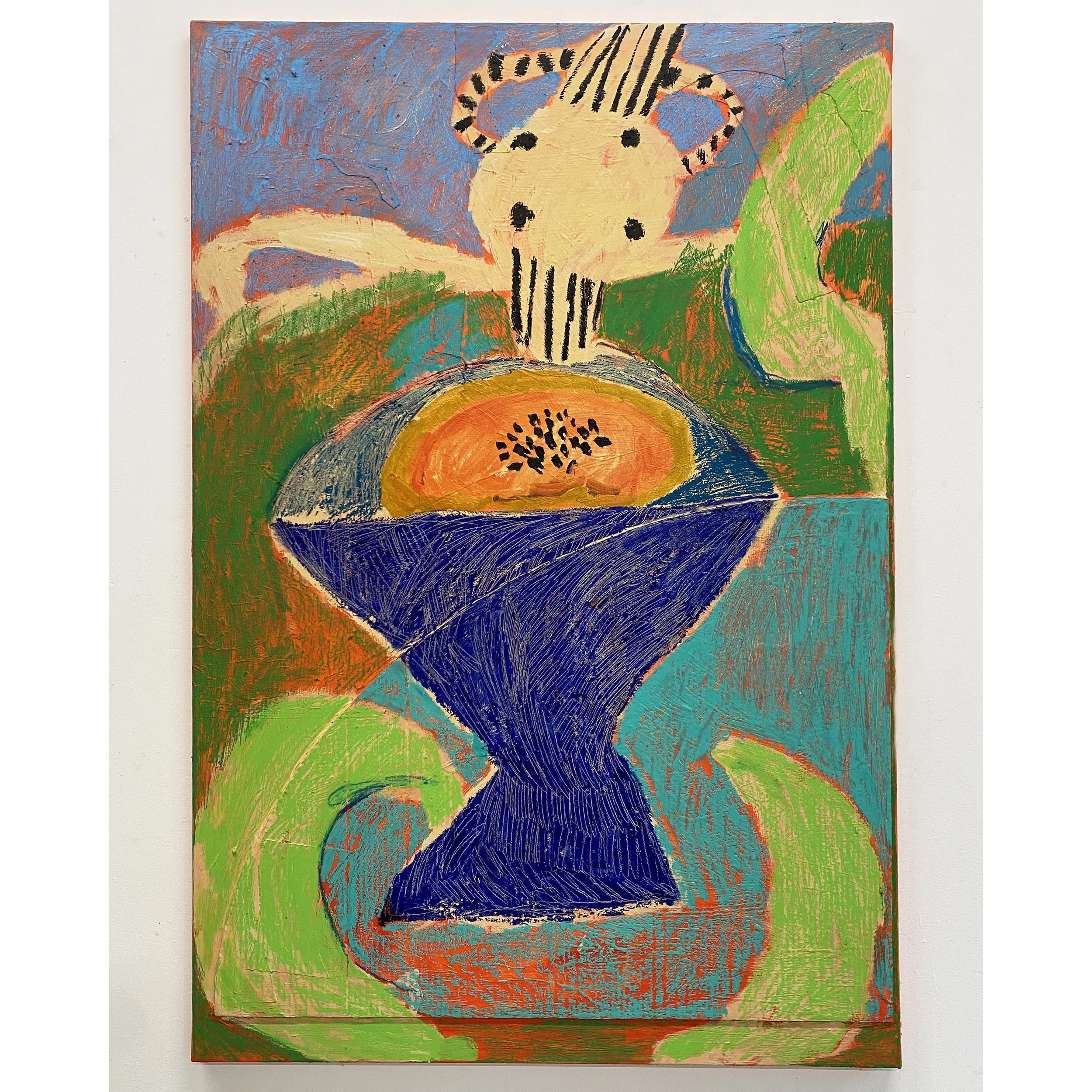 Papaya in Blue Bowl with Dancing Papayas SQ.jpg