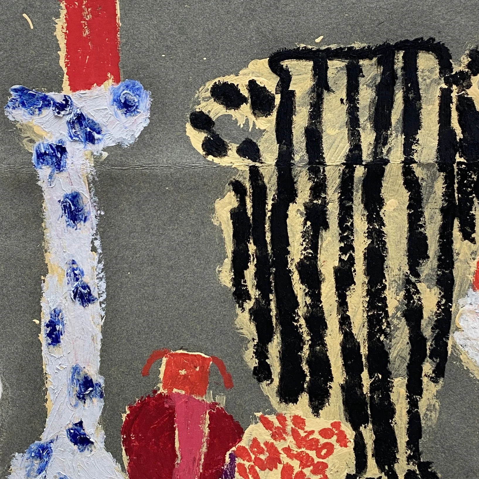 Pot, Candlestick and Pomegranates on Keralan Paper detail.jpg