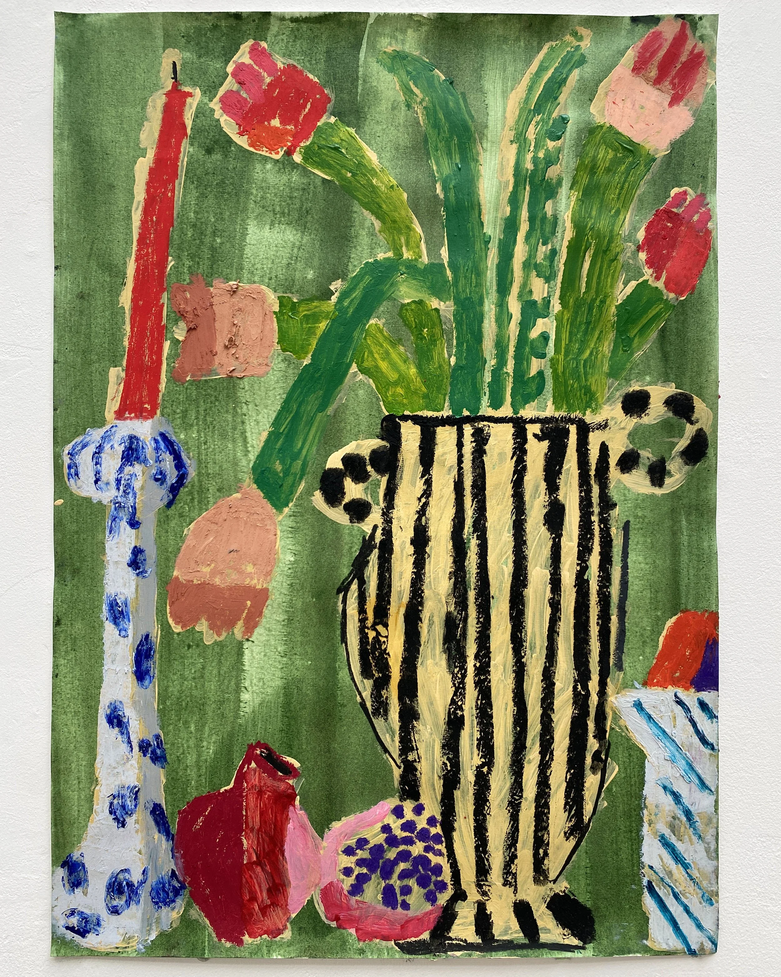 Tulips and Pomegranates on Green 2 5x4.jpg