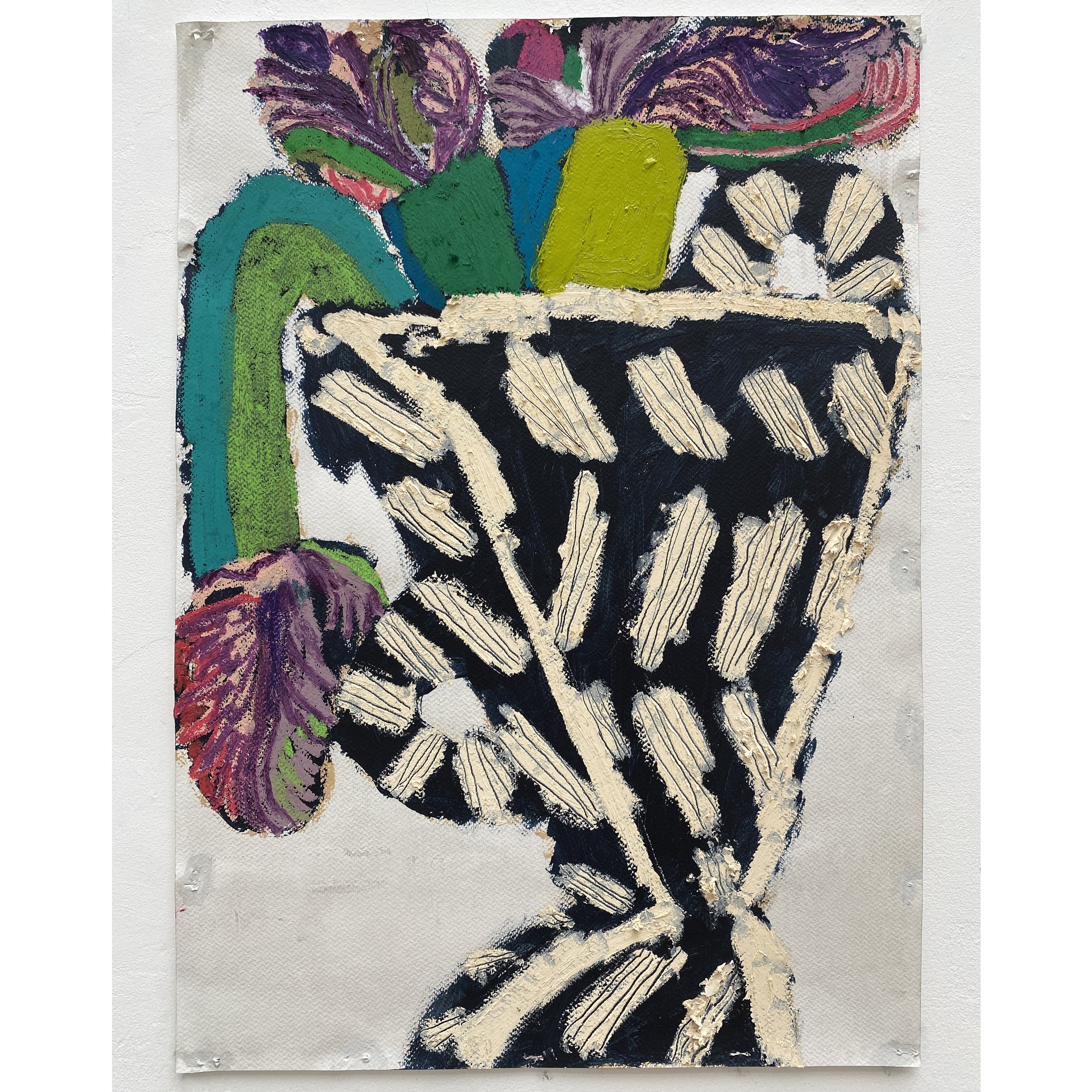 Parrot Tulip on Grey 2 Sq.jpg