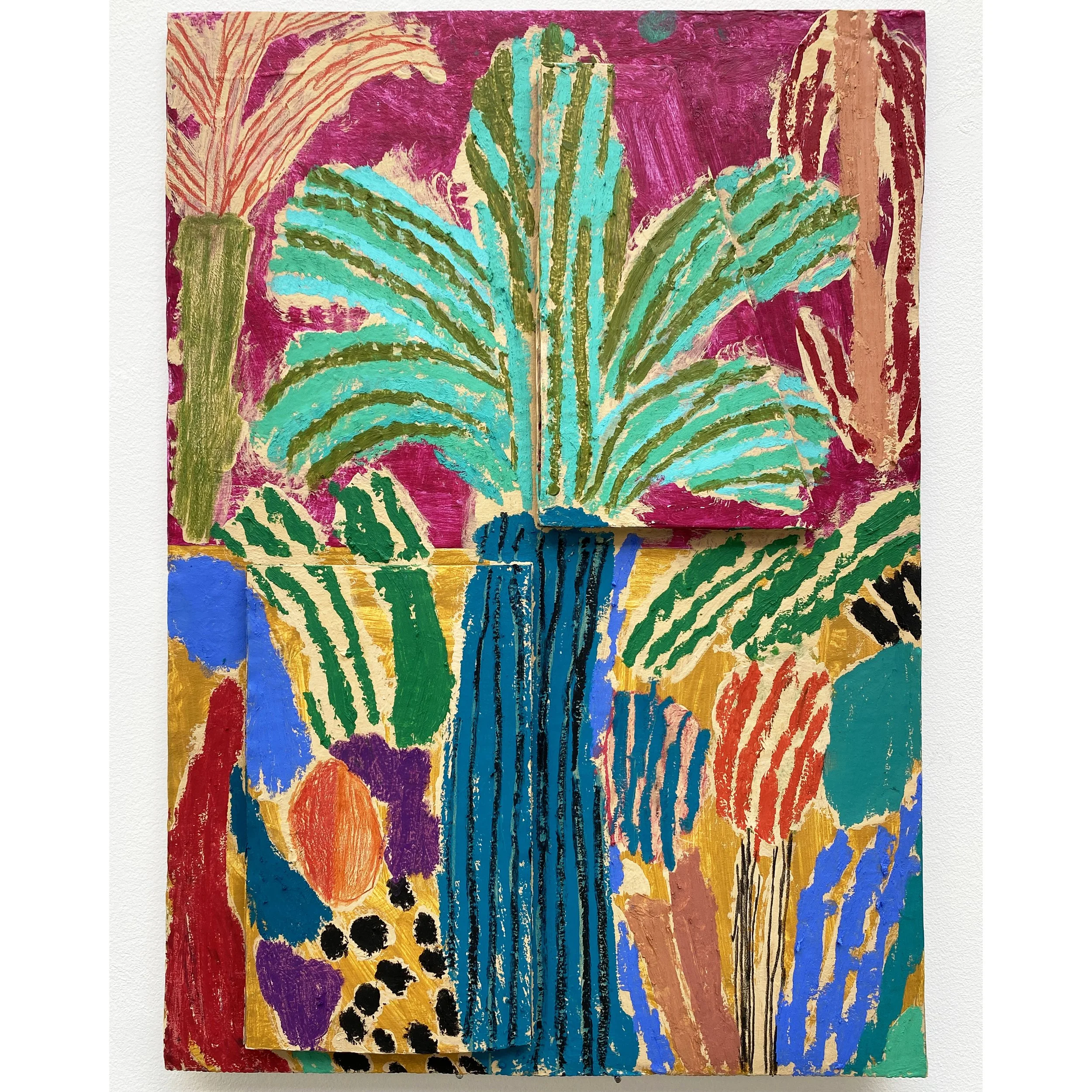 Palm Tree 2 Magenta Ochre sq.jpg