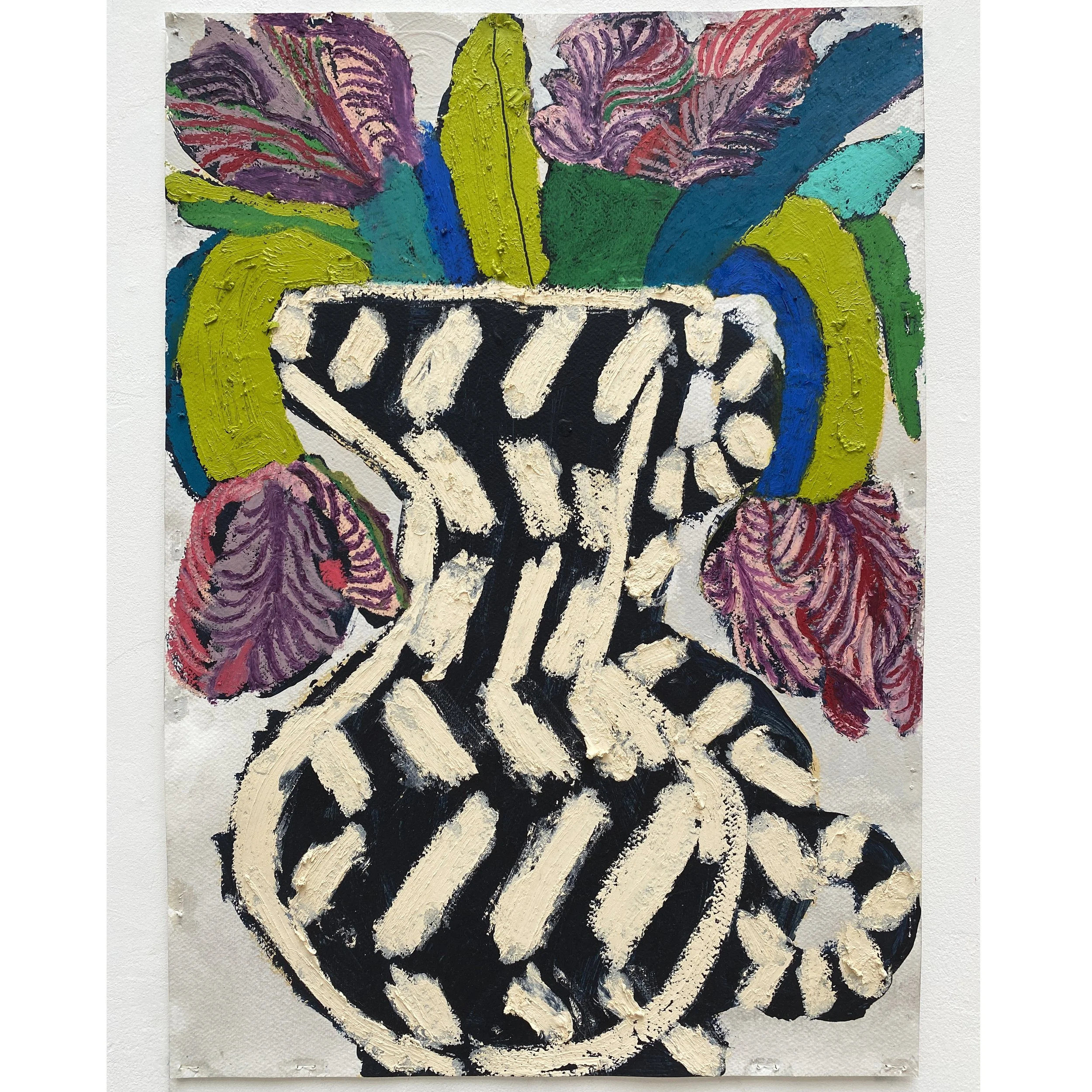 Parrot Tulips on Grey 3 Sq.jpg