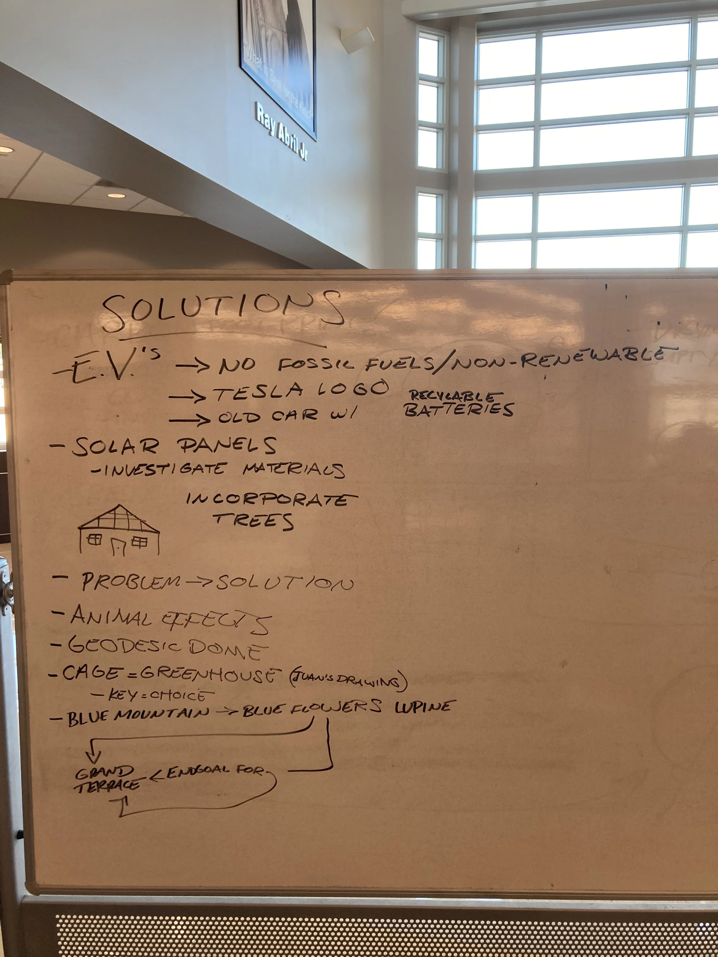 Student-led mural brainstorming