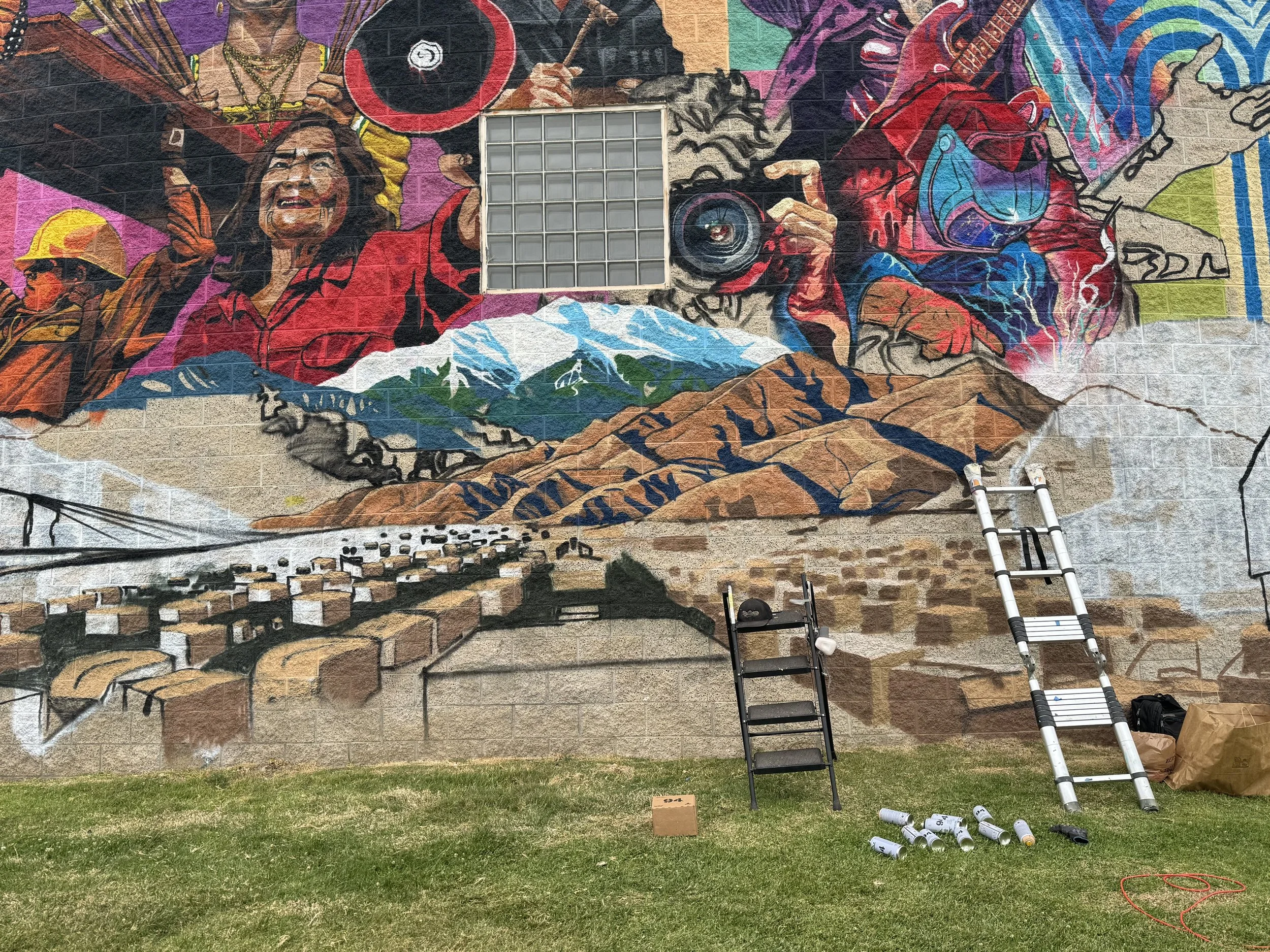 Mural in progress