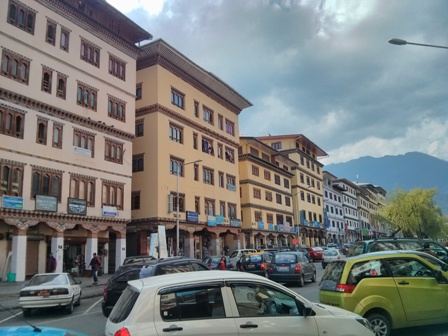 Street lined with shops and hotels