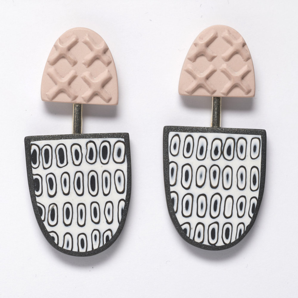 Abstract organic shapes, earring mould, polymer clay cutters, polymer clay  earring cutter No.17