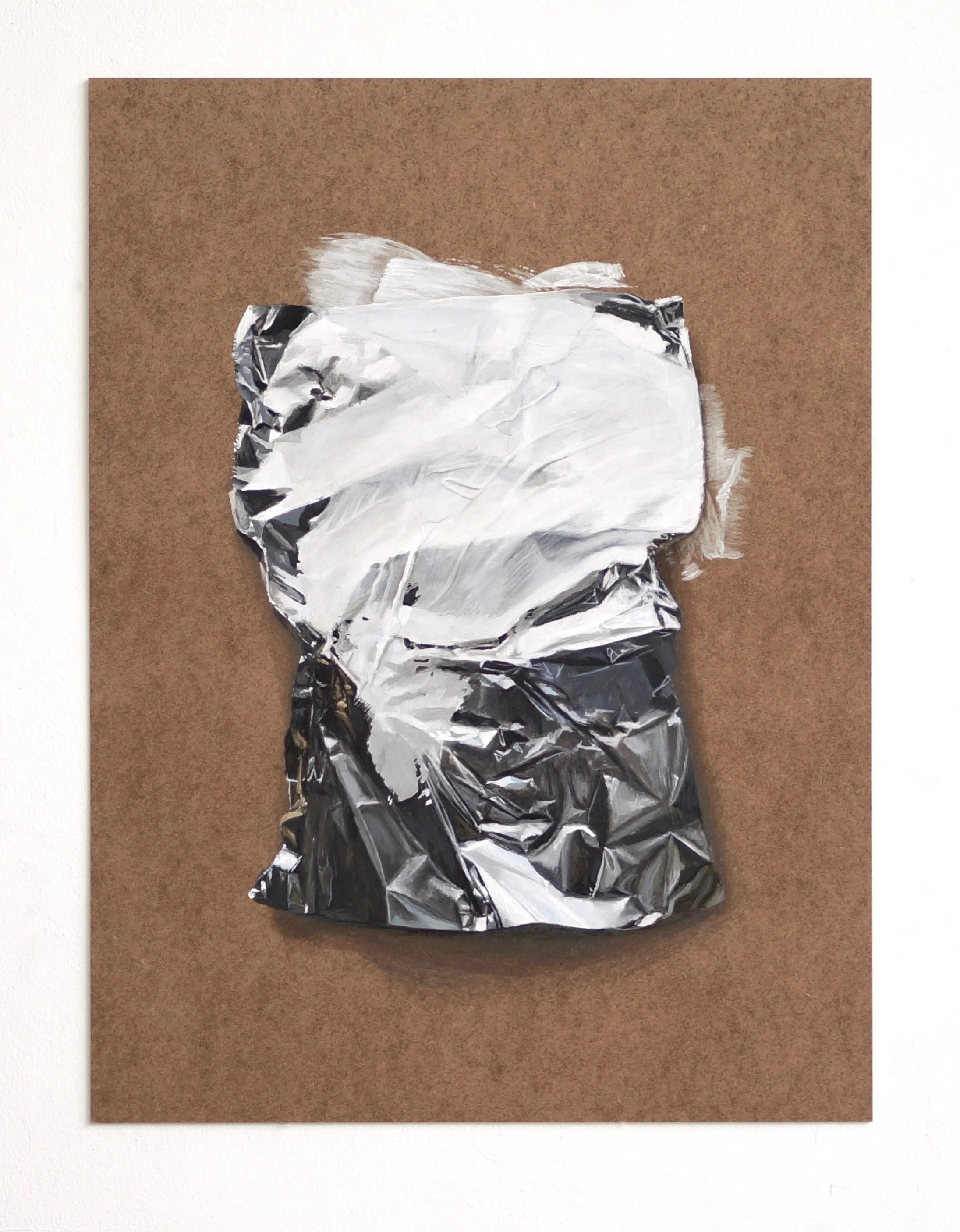 untitled (gesson on aluminium foil), (2018)