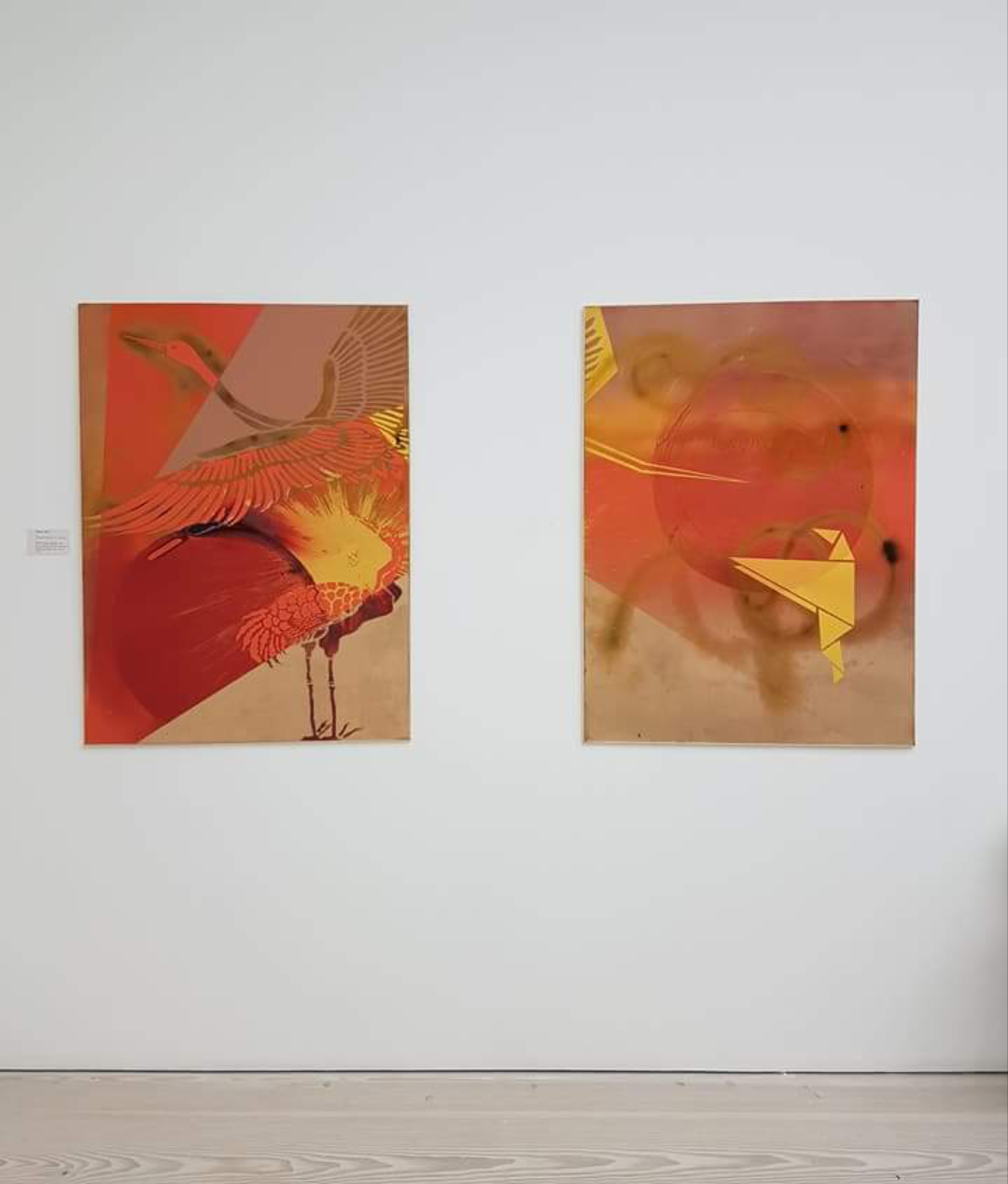 Kirigami Sunset hanging up at the Saatchi Gallery, London. September 2017