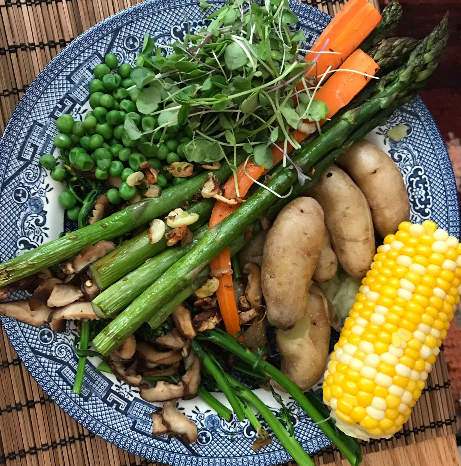A typical, macrobiotic inspired dinner that I enjoy most nights.