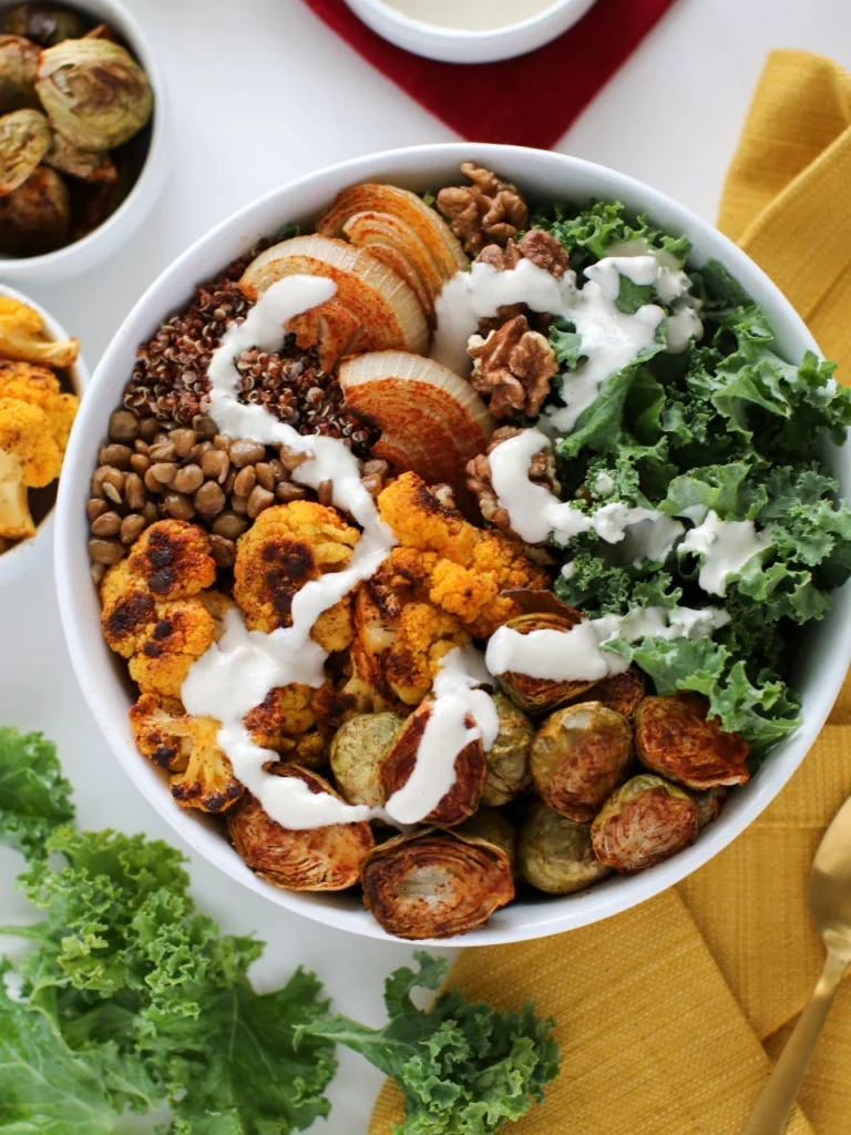Paprika Roasted Macro Bowl via FLora and Vino