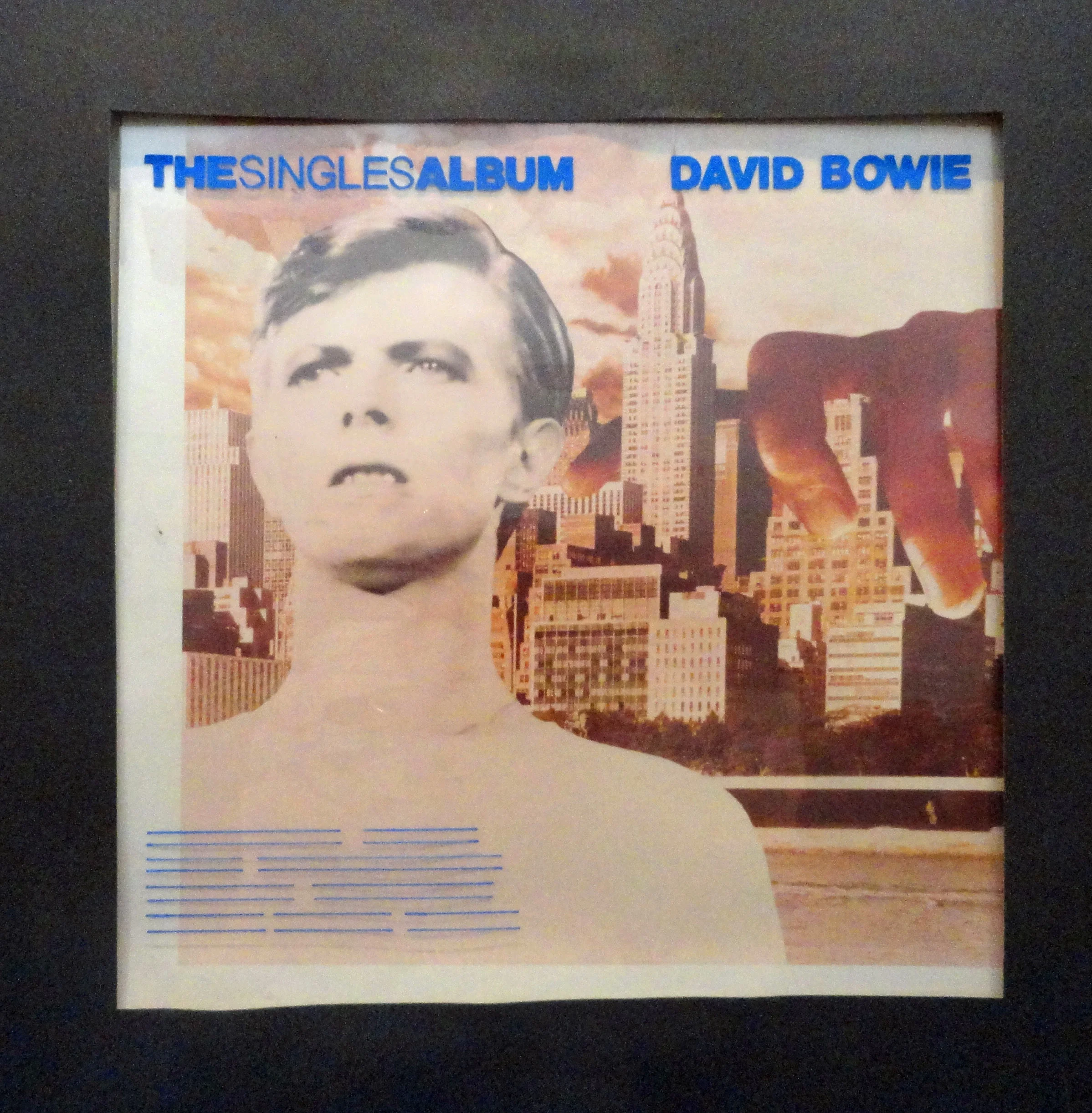 It was eventually released as changesbowie, but this is the first rough cover design. Notice the font choice stayed, while most of the rest was discarded. I especially like the hand coming over the skyline.