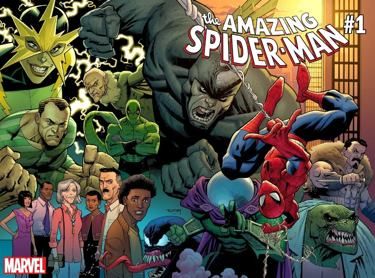 Wow! these are all Spiderman characters I can name and recognize because they're in their classic original costumes! That's a switch!