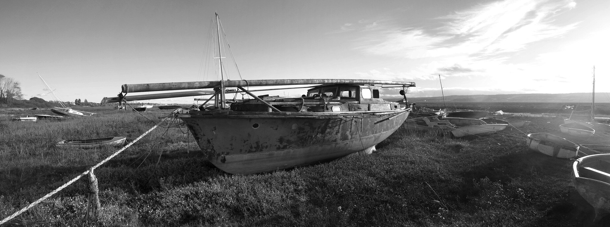 Old timer moored at Heswall Boatyard