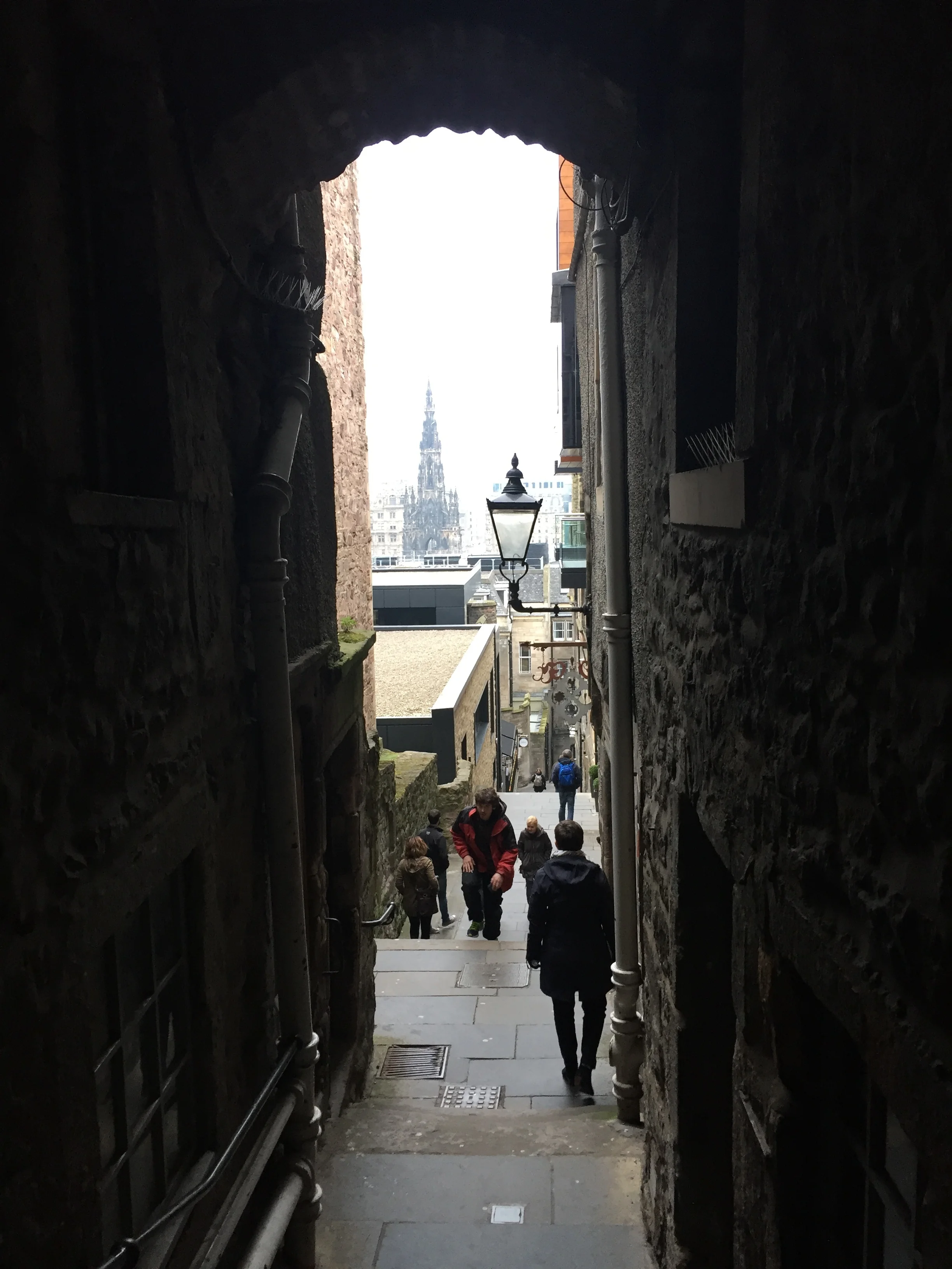  There were lots of alleyways (called "closes") between parallel streets, with many steep stairs. This city is really good for the quads. 