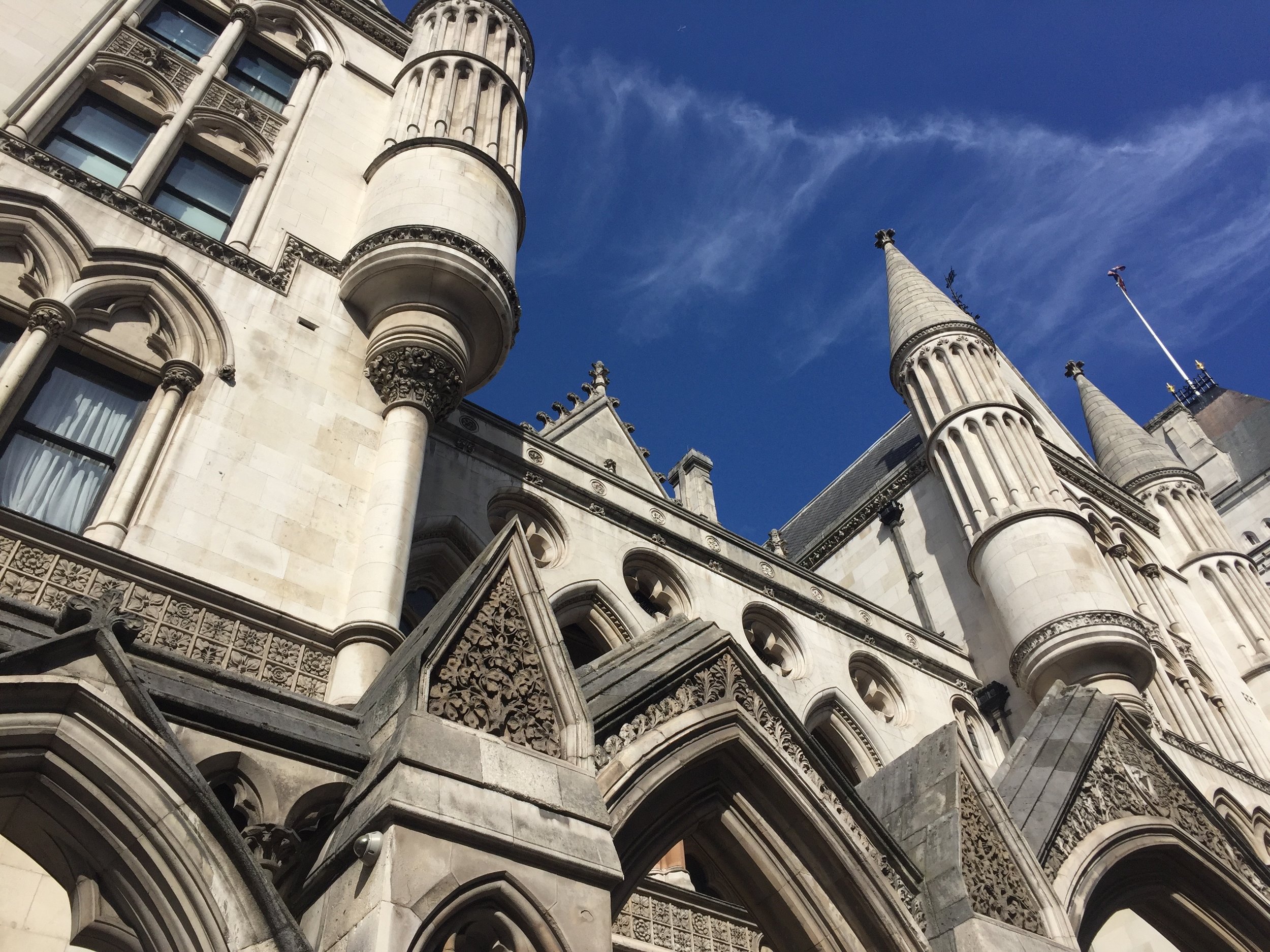 The architecture in London is so grand and complicated. Here are the Inns of Court, where barristers train. I'd like to climb up one of those towers and let down my golden hair.