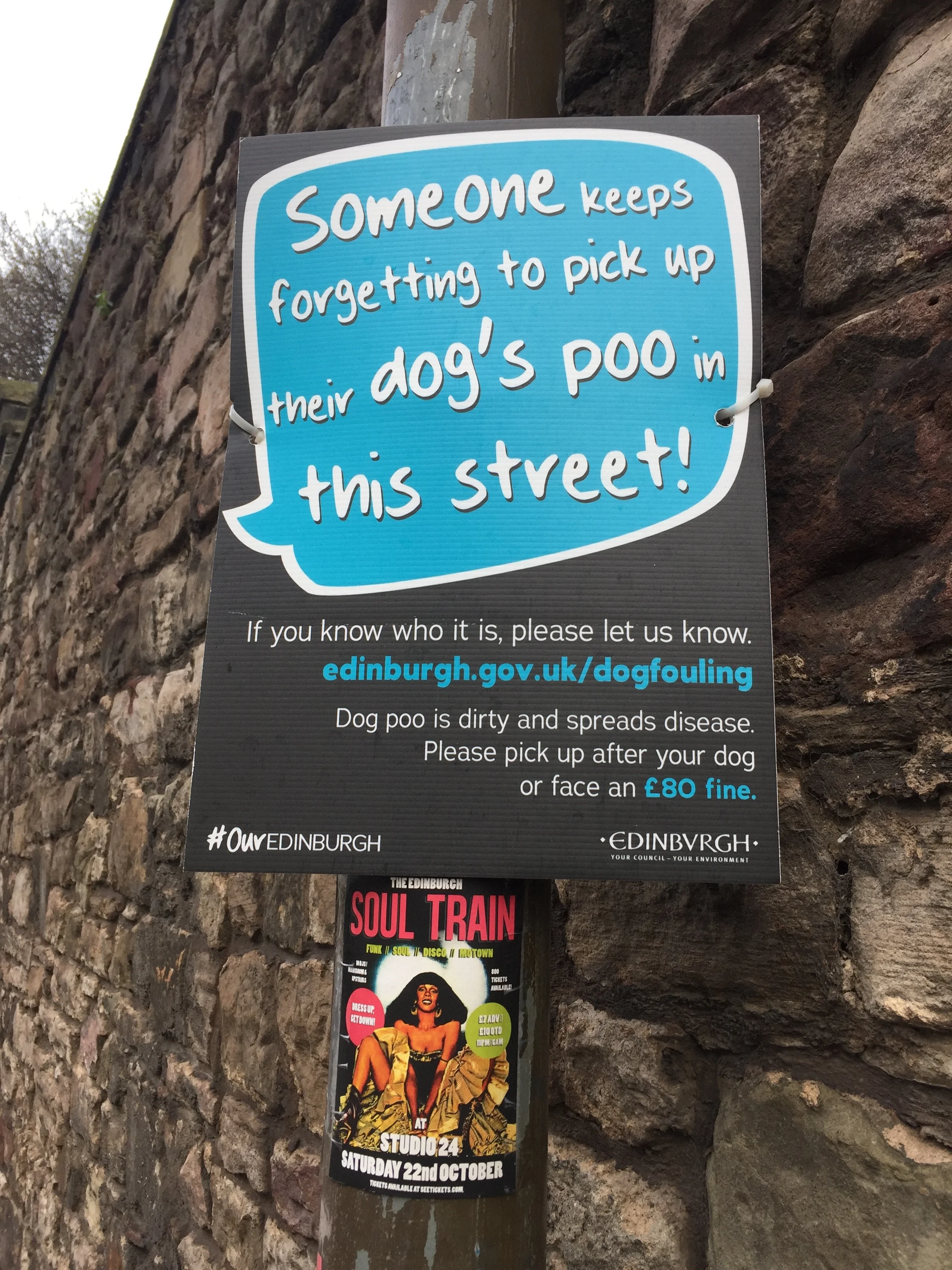  What I wouldn't give for these signs to make their way to Amsterdam! Soul Train and dog poo punishment: what a perfect pair. 