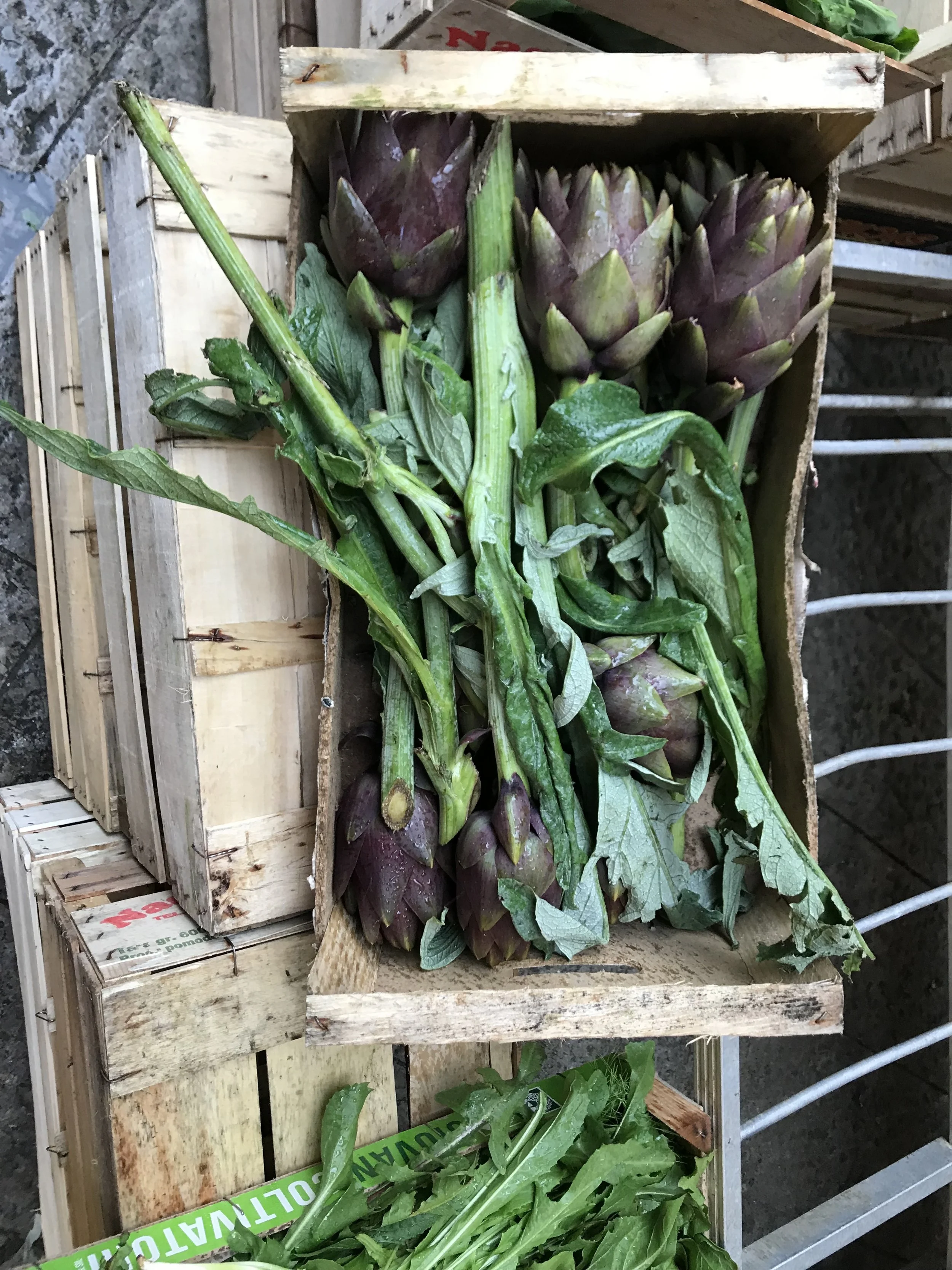  These artichokes, or  carciofi  in Italian,&nbsp;were a frequent visitor on my plate during the week. They were shimmering with gold in the market, but are incredibly cheap.&nbsp; 