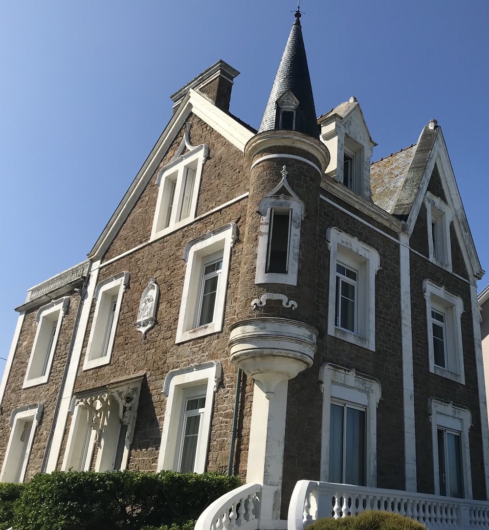  This house looked like it had survived the war. When I travel, I like to pick out my home in the area. I chose this one. I liked the little tower room overlooking the water.  