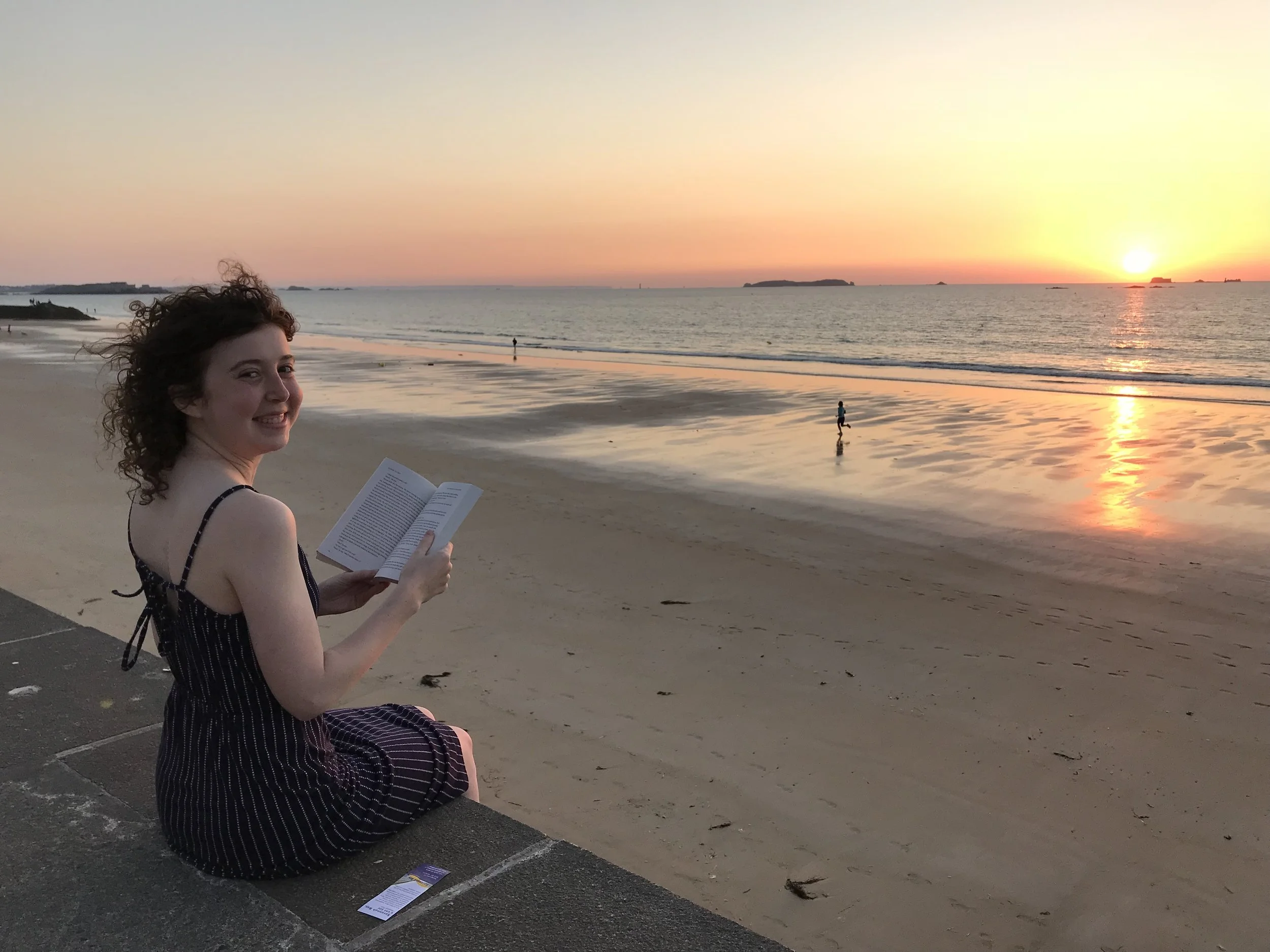 This wide beach,&nbsp;Plage de Rochebonne, in our home base of Saint-Malo was a place for families to play soccer, and at sunset, for everyone to gather. At low tide, the beach was wide enough for everyone to have their own little slice of heaven. A…