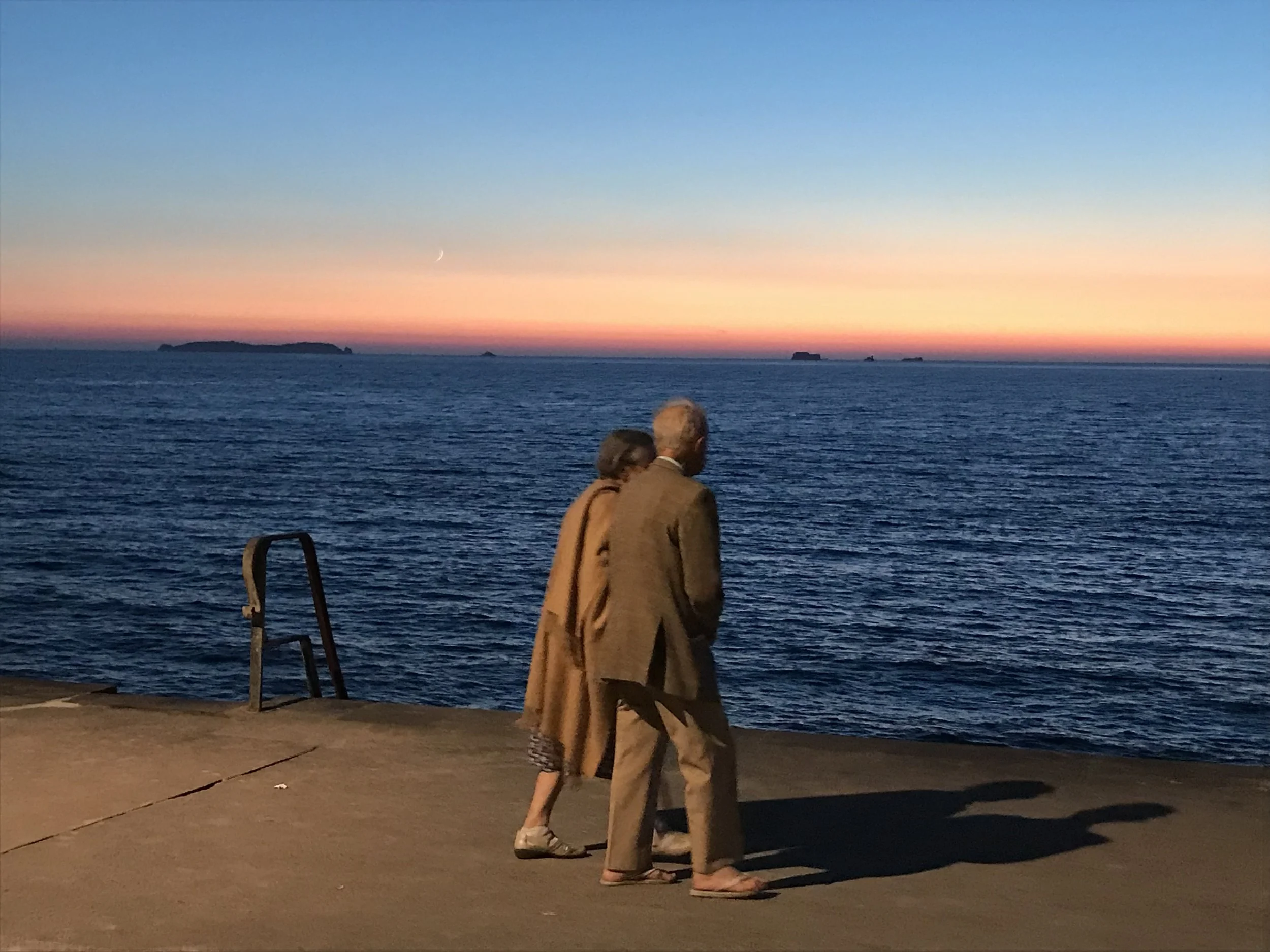 This couple came out for a stroll before the Bastille Day fireworks. I hope this will be Peter and me someday.