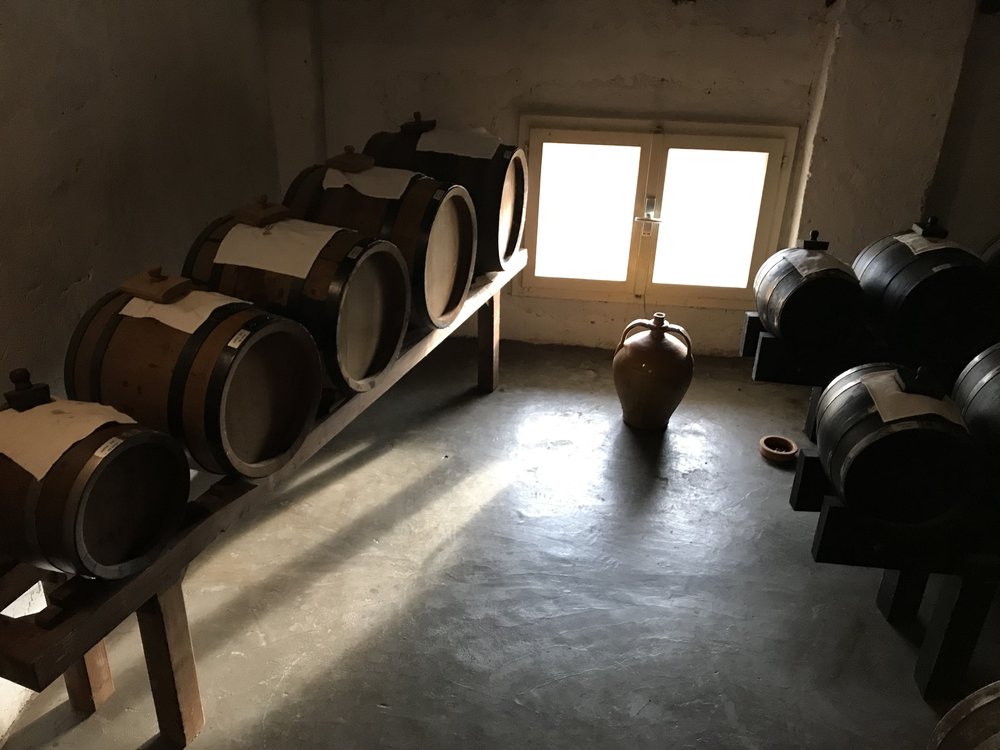  We saw Pierce Brosnan’s vinegar in barrels, aging nicely. Just like he is. Apparently, he paid a visit to the villa, and was so captivated, he had to have his own balsamic vinegar. 
