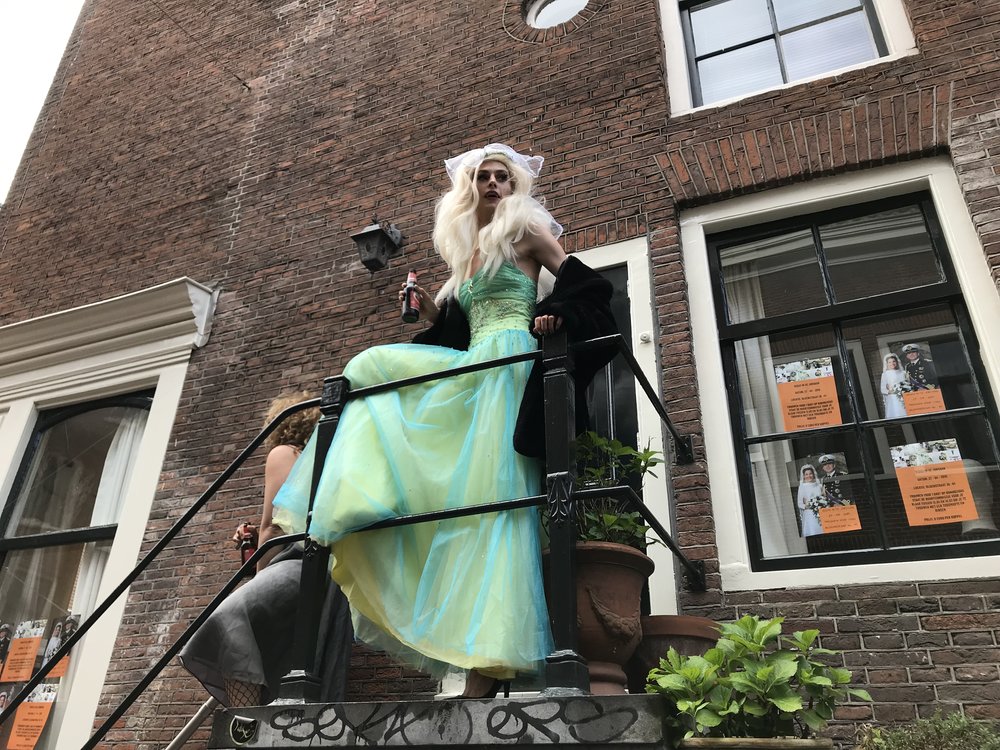  Anything goes on King’s Day. This merman seemed perfectly happy to sit out in the rain and enjoy the attention of his admirers. 