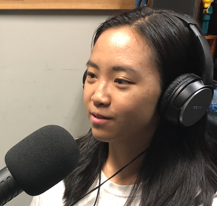 Peggy Lee talking with James in the Taipei Studio
