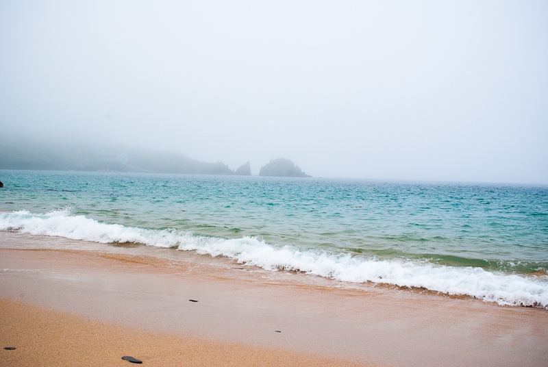 Mist rolling in over the sea in Cornwall