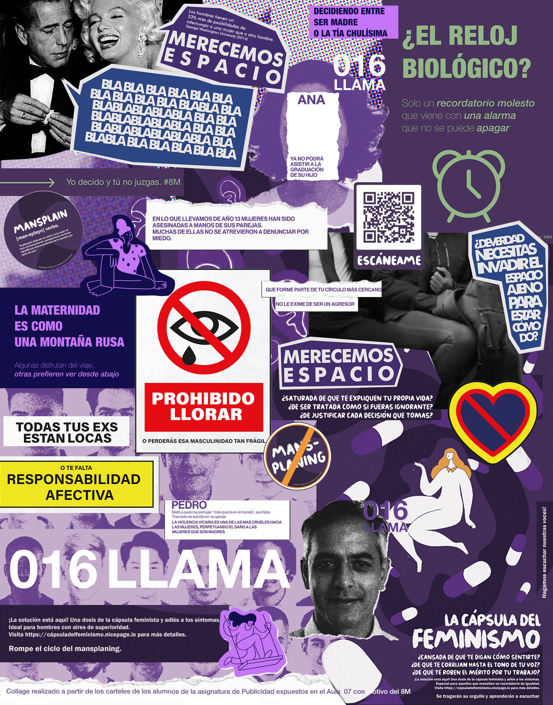 Collage realizado desde trabajos de alumnos de publicidad creativa en 2024 _ ESD Madrid