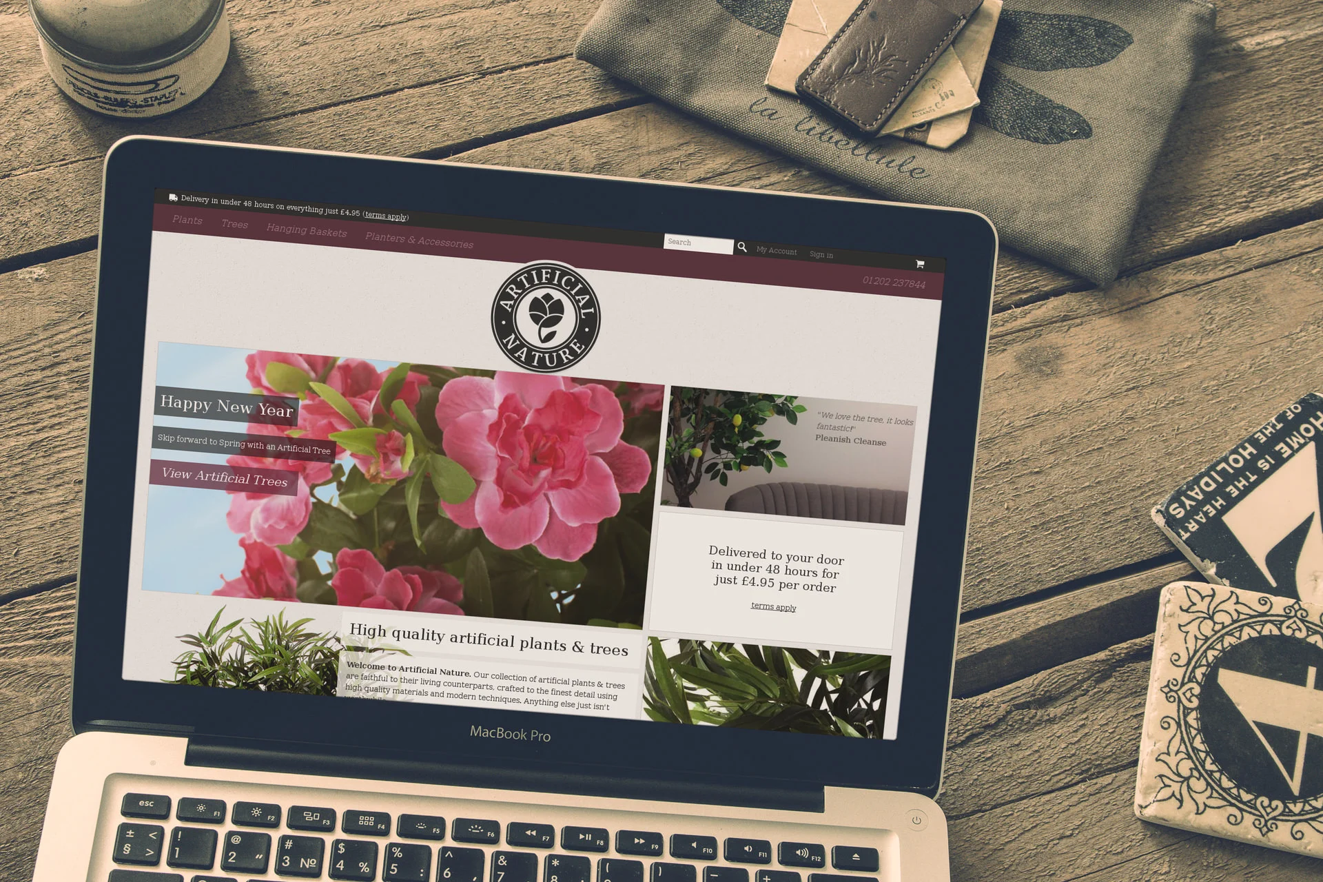 Artificial Nature Ecommerce Website
