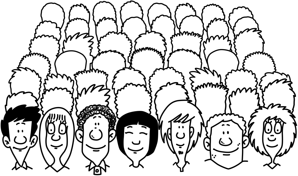 People/Crowds/Audience — Doodle Ads SVGs