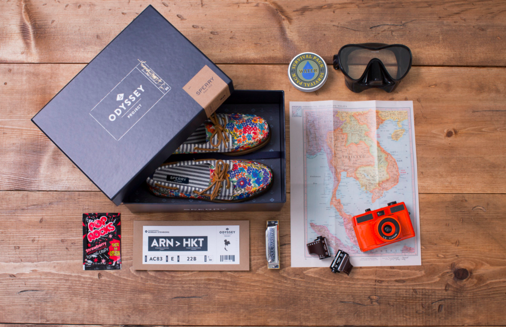  Travelers had no clue where they were going or what they were doing until they received their shoeboxes in the mail. We created custom boxes for each traveler filled with clues as to what their odyssey had in store for them.&nbsp; 