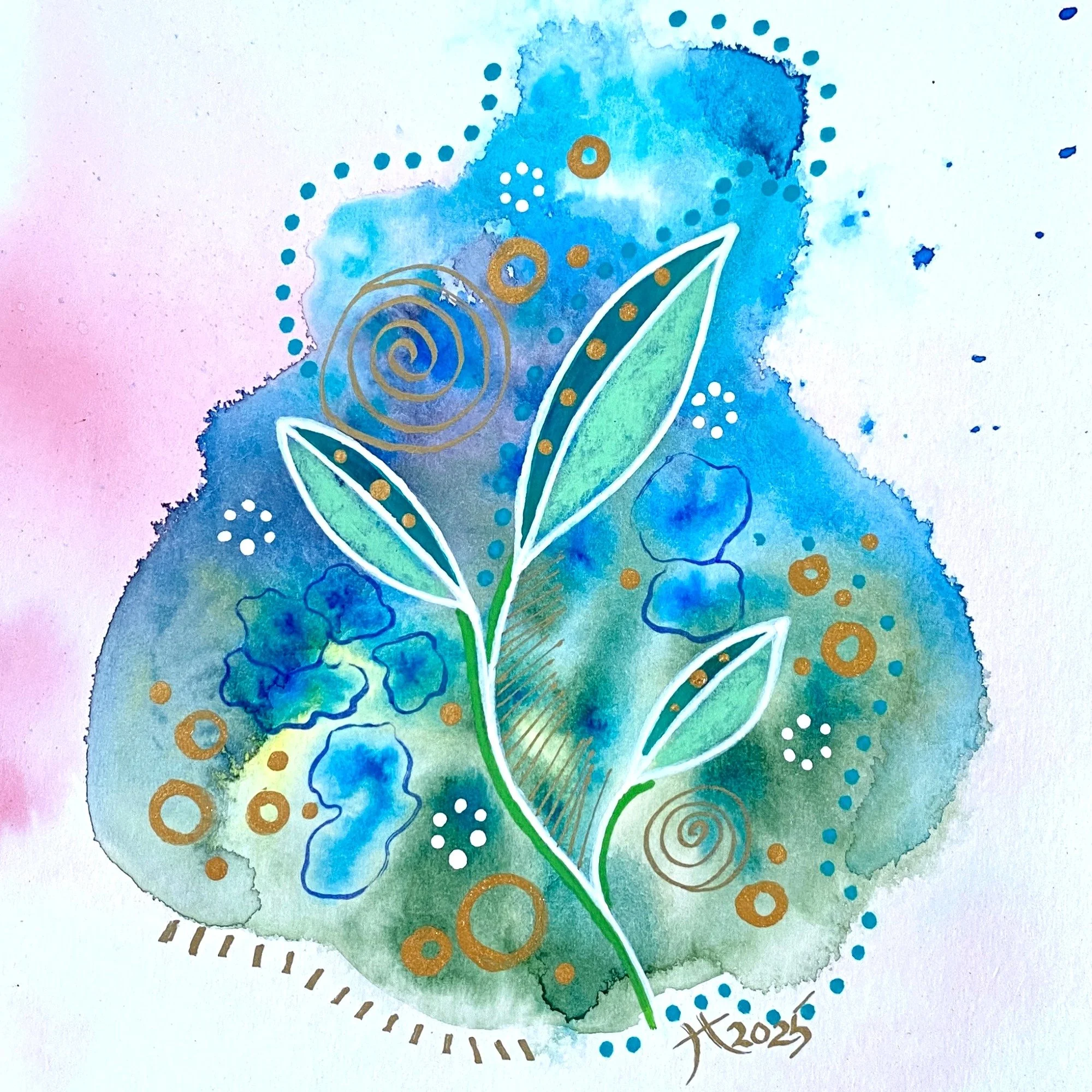 Soft Edge Watercolors Live Painting Class and Art Sale